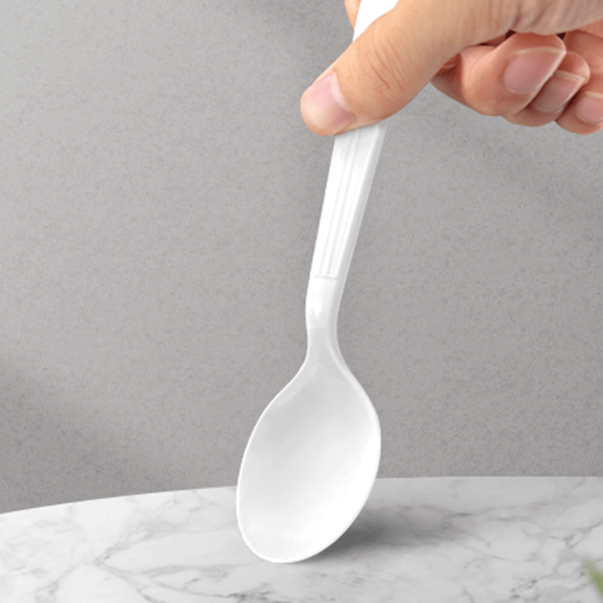 [1,000ct] PP Plastic Heavy Weight Soup Spoons | White - Biocean by Danube BlueBiocean
