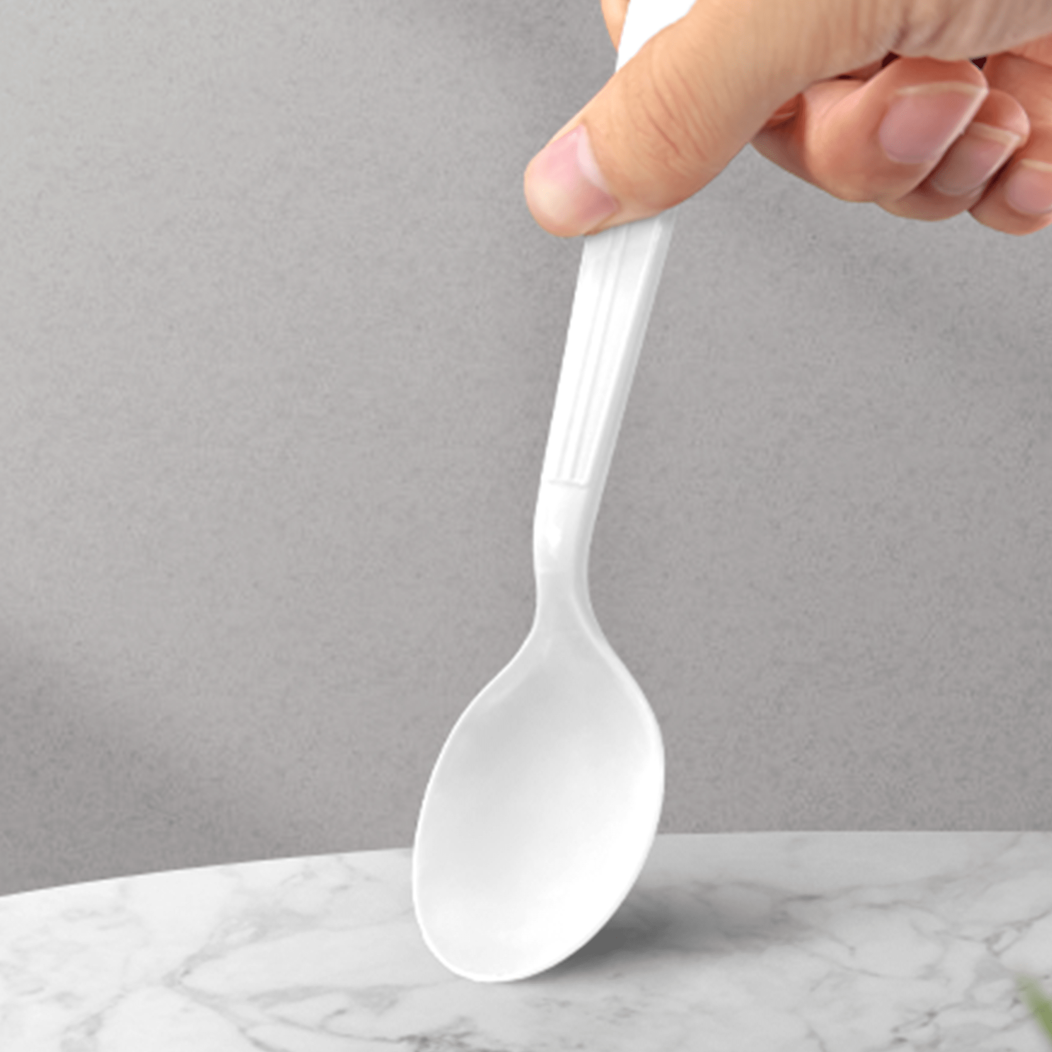 [1,000ct] PP Plastic Heavy Weight Soup Spoons | White - Biocean by Danube BlueBiocean
