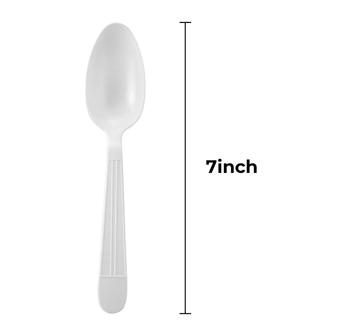 [1,000ct] PP Plastic Heavy Weight Tea Spoons | White - Biocean by Danube BlueBiocean