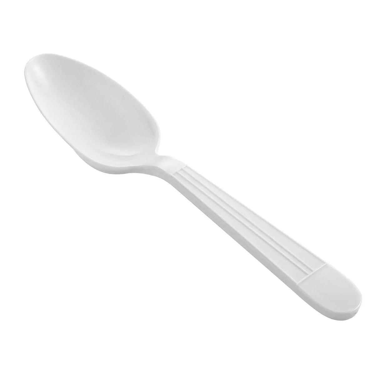 [1,000ct] PP Plastic Heavy Weight Tea Spoons | White - Biocean by Danube BlueBiocean