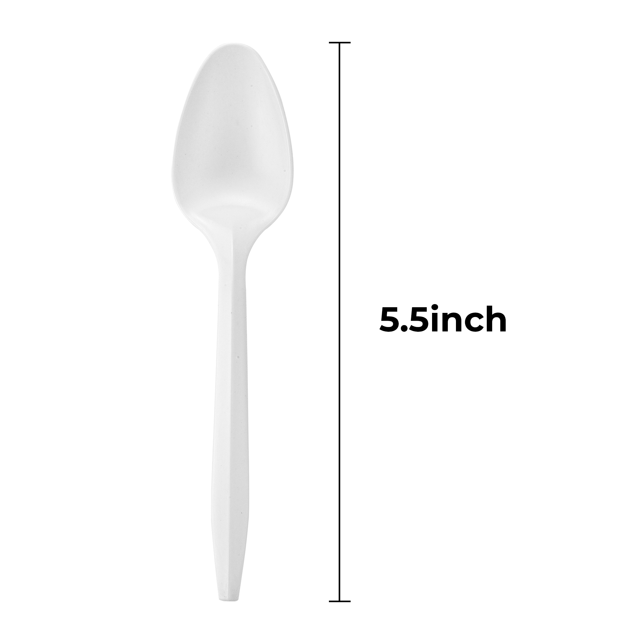 [1,000ct] PP Plastic Medium Weight Cutlery Kits(Tea Spoon,Napkin) | White - Biocean by Danube BlueBiocean