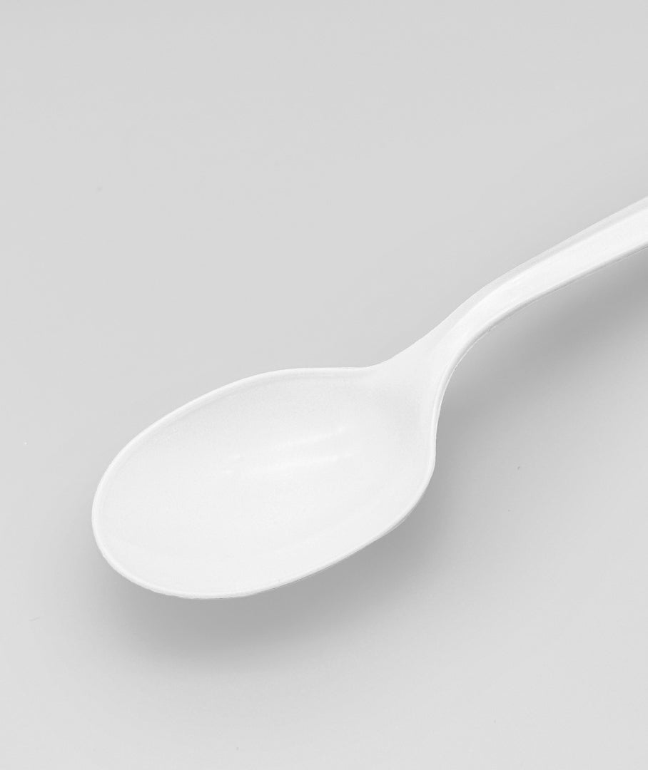 [1,000ct] PP Plastic Medium Weight Soup Spoons | White - Biocean by Danube BlueBiocean