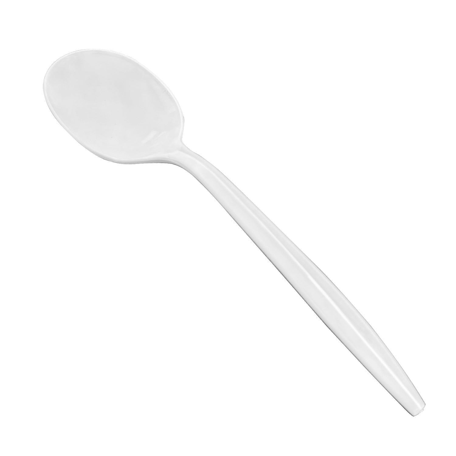 [1,000ct] PP Plastic Medium Weight Soup Spoons | White - Biocean by Danube BlueBiocean