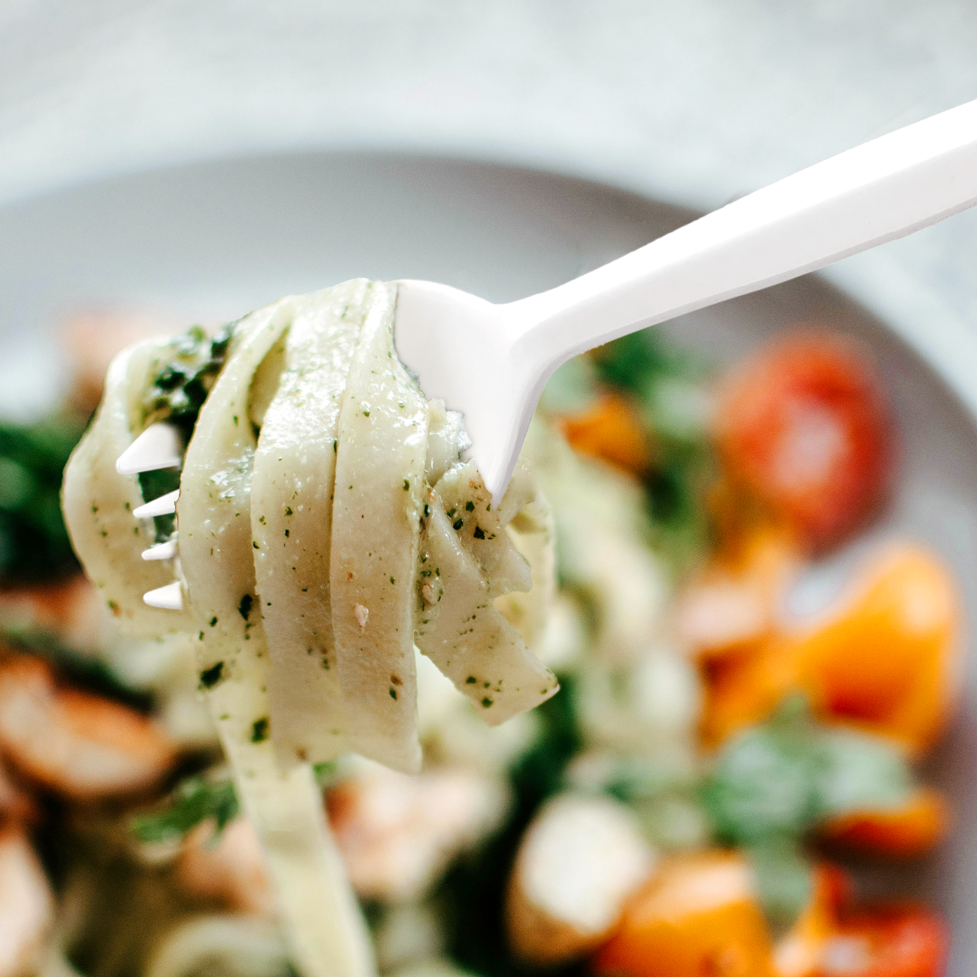[1,000ct] PP Plastic Medium Weight Spork | White - Biocean by Danube BlueBiocean
