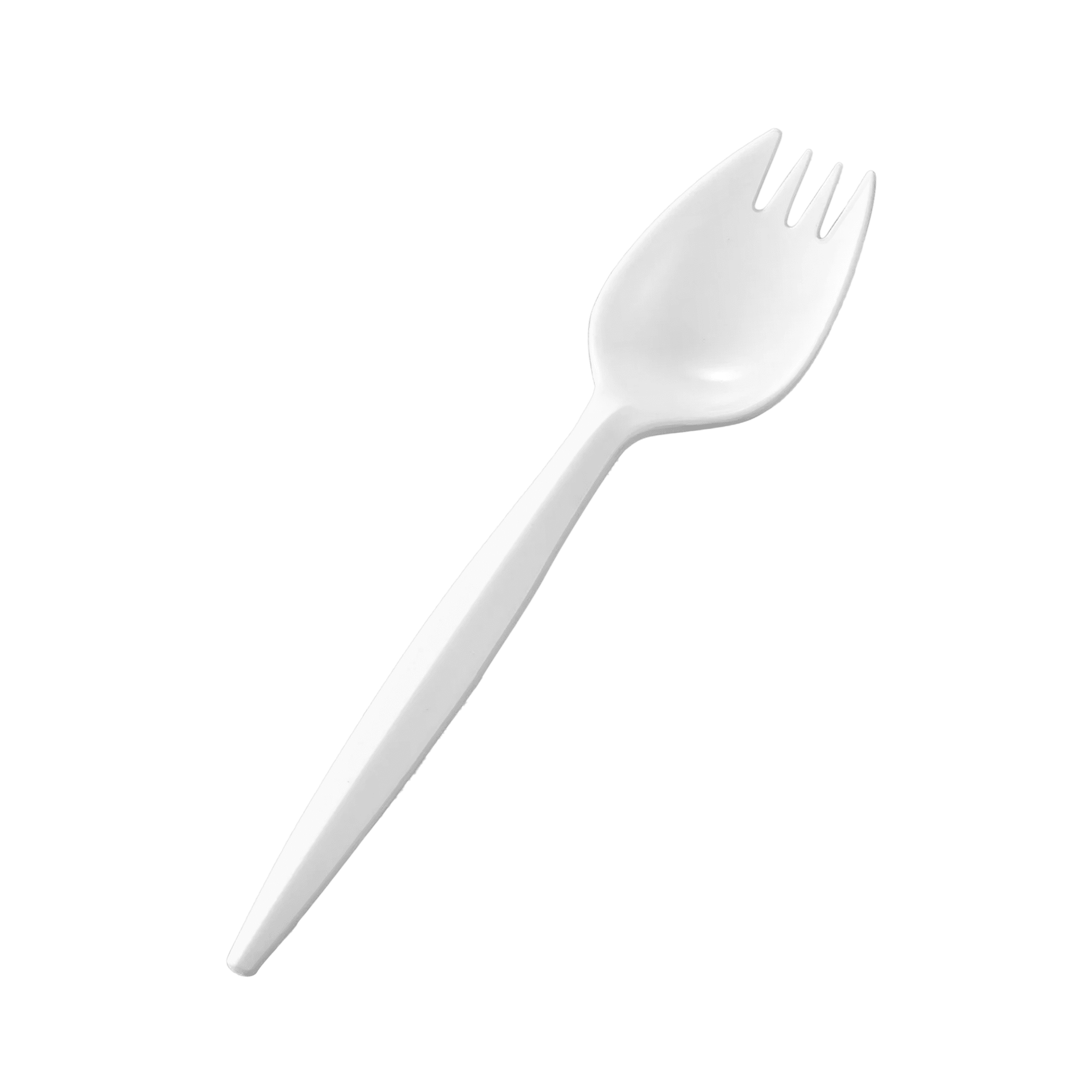 [1,000ct] PP Plastic Medium Weight Spork | White - Biocean by Danube BlueBiocean