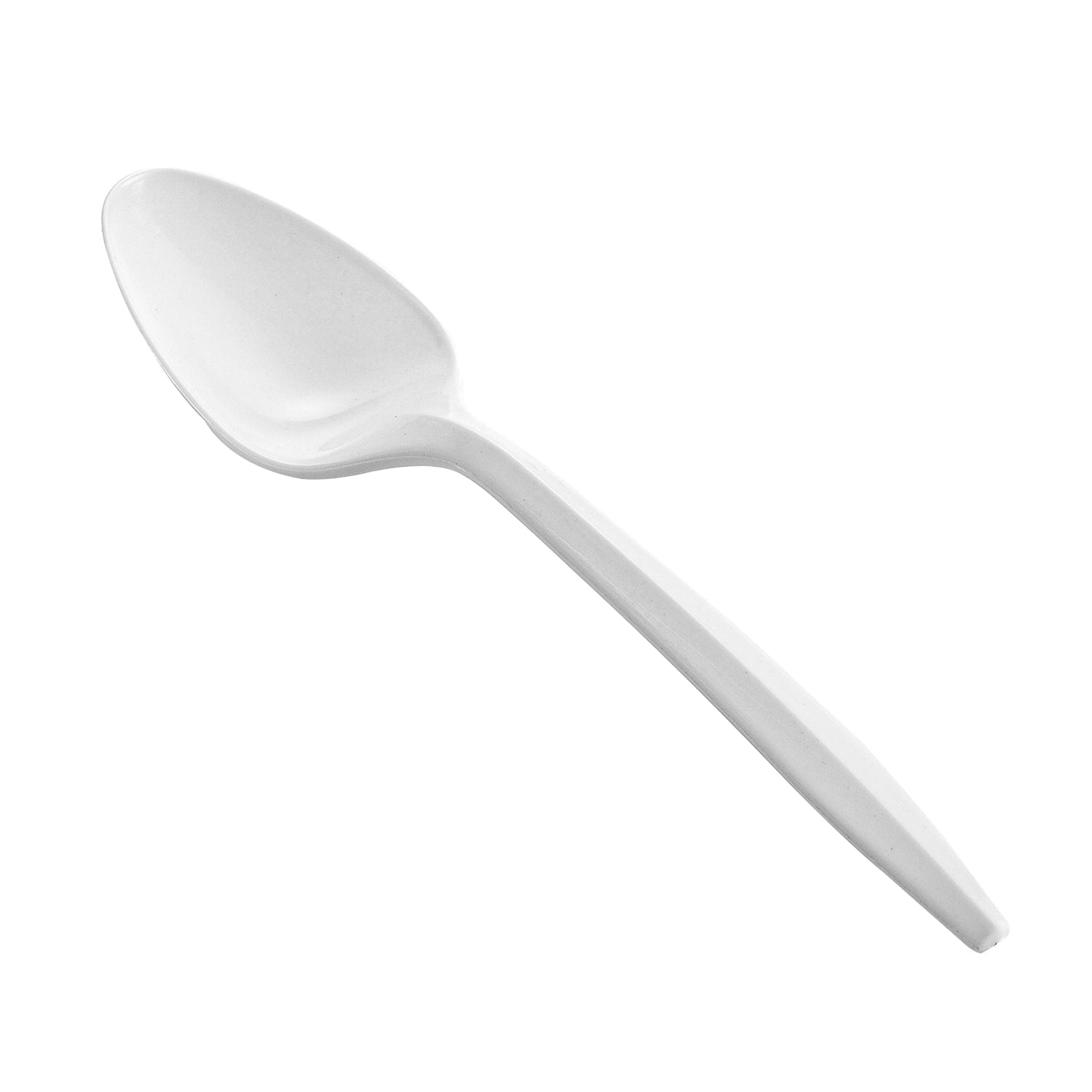 [1,000ct] PP Plastic Medium Weight Tea Spoons | White - Biocean by Danube BlueBiocean