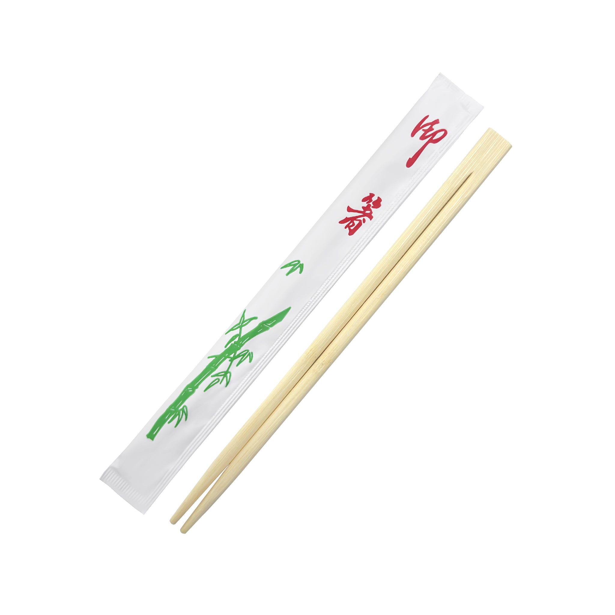 [100ct] 8.8" Twin  Paper-Wrapped Bamboo Chopsticks-knots