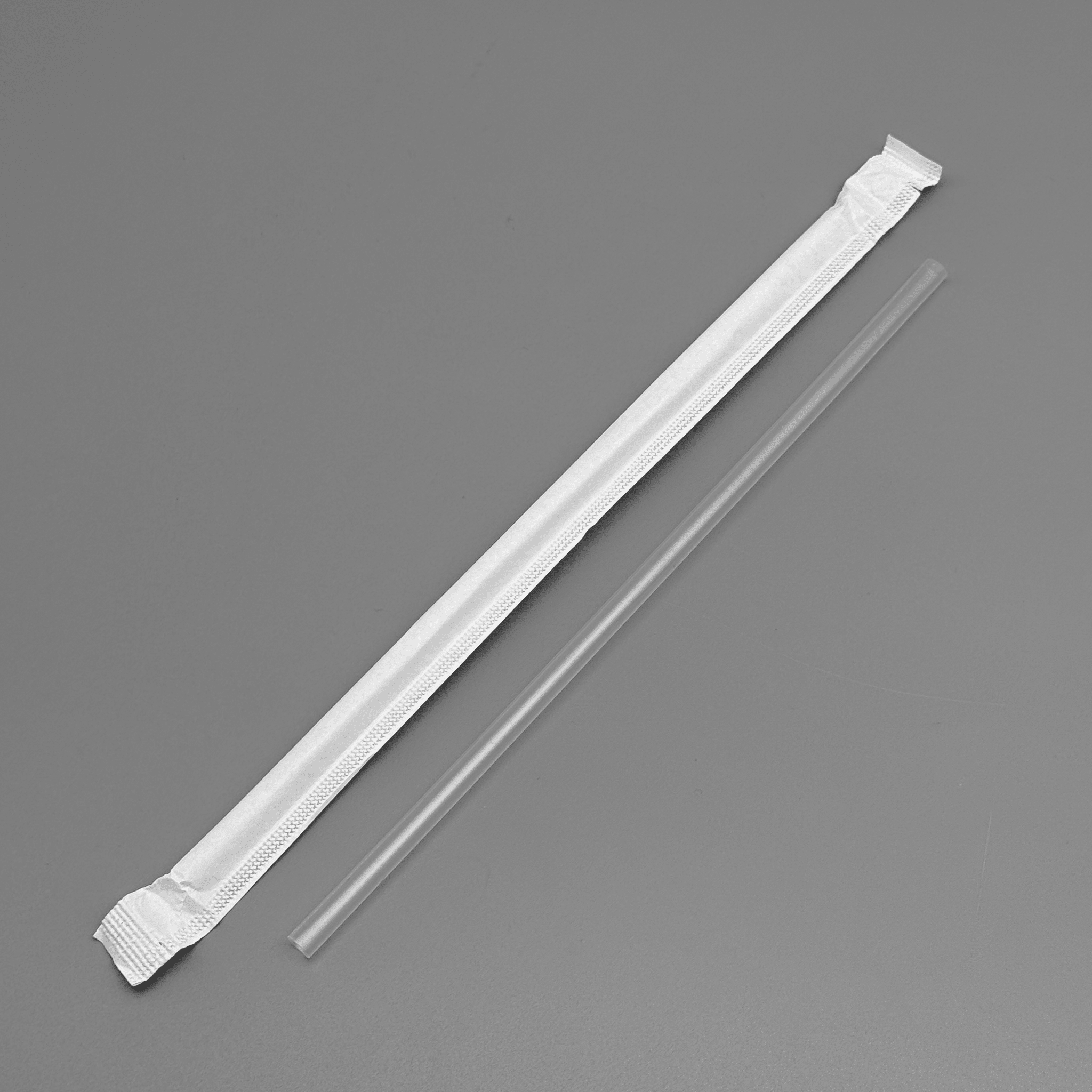 [1,2000ct] 7.8" PP Plastic Paper Wrapped Jumbo Straws | Clear - Biocean by Danube BlueBiocean