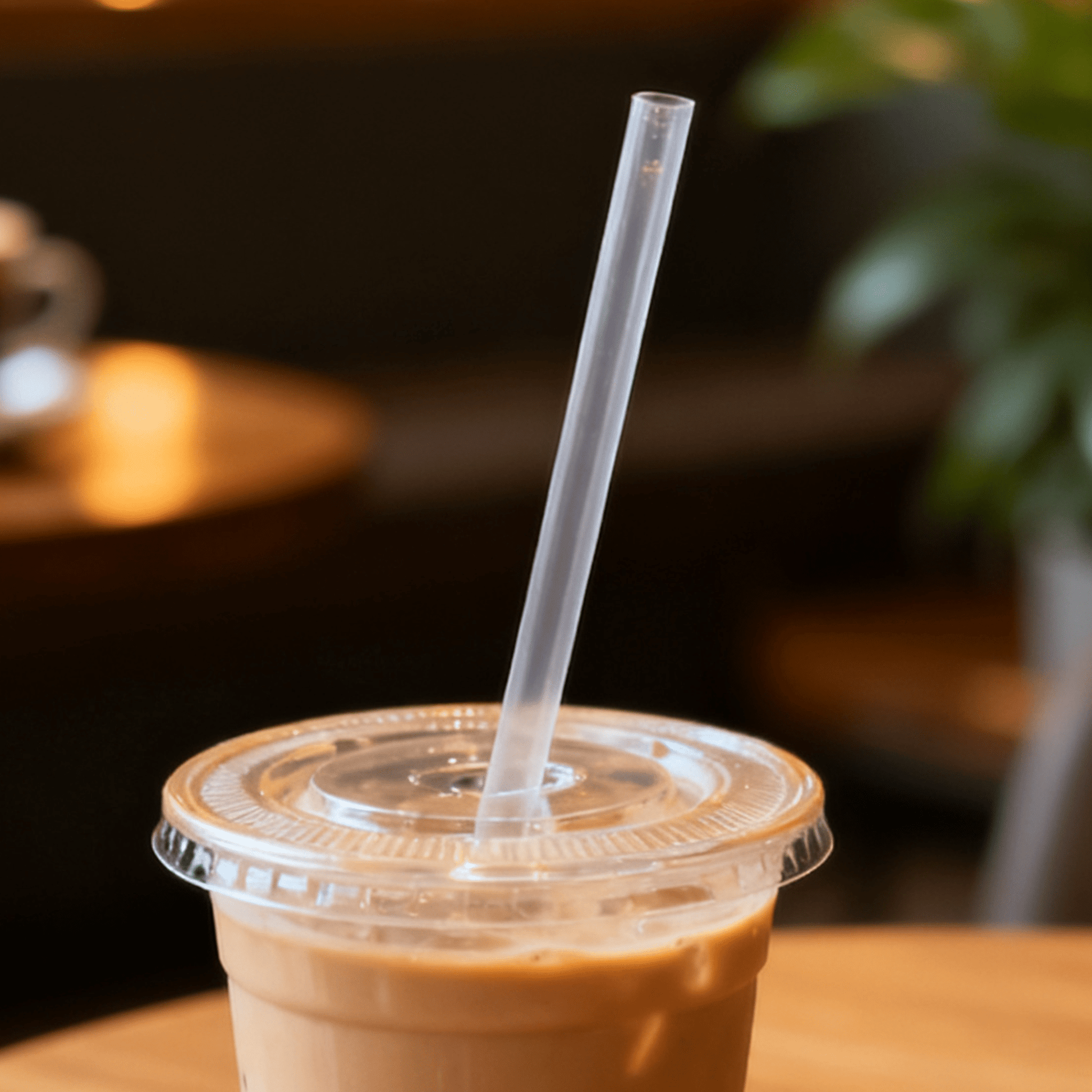 [1,2000ct] 7.8" PP Plastic Paper Wrapped Jumbo Straws | Clear - Biocean by Danube BlueBiocean