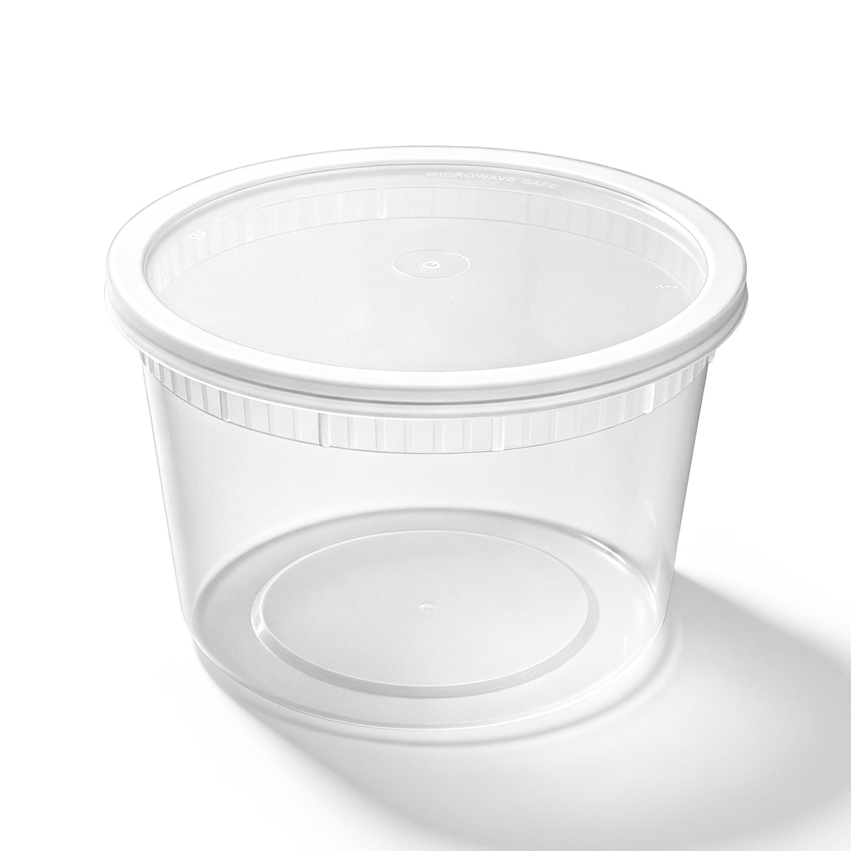 [120ct] 64 oz PP Plastic Heavy Duty Deli Containers with Lids | Microwavable | Clear - Biocean by Danube BlueBiocean