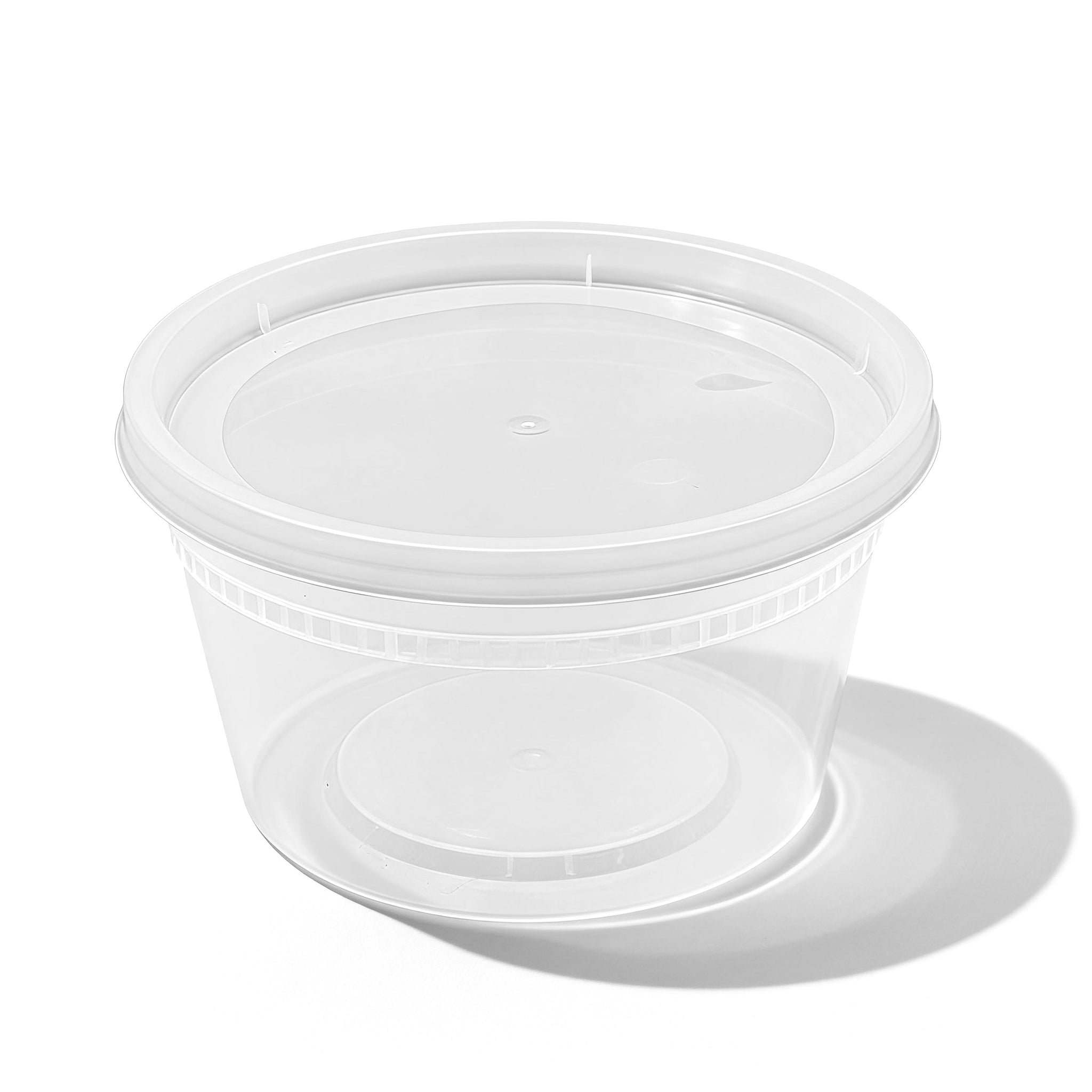 [240ct] 12oz PP Plastic Deli Containers with Lids | Clear