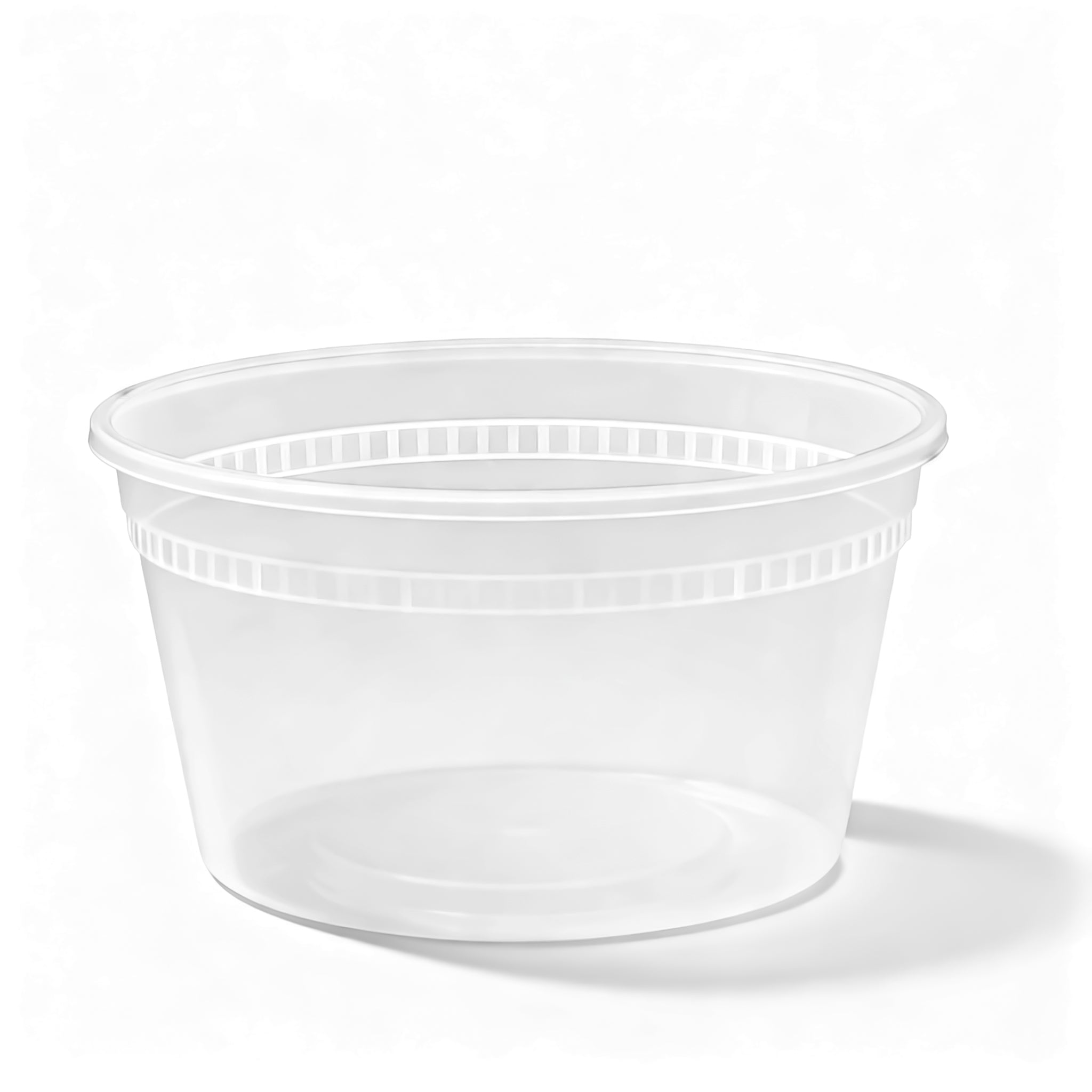 [240ct] 12oz PP Plastic Deli Containers with Lids | Clear