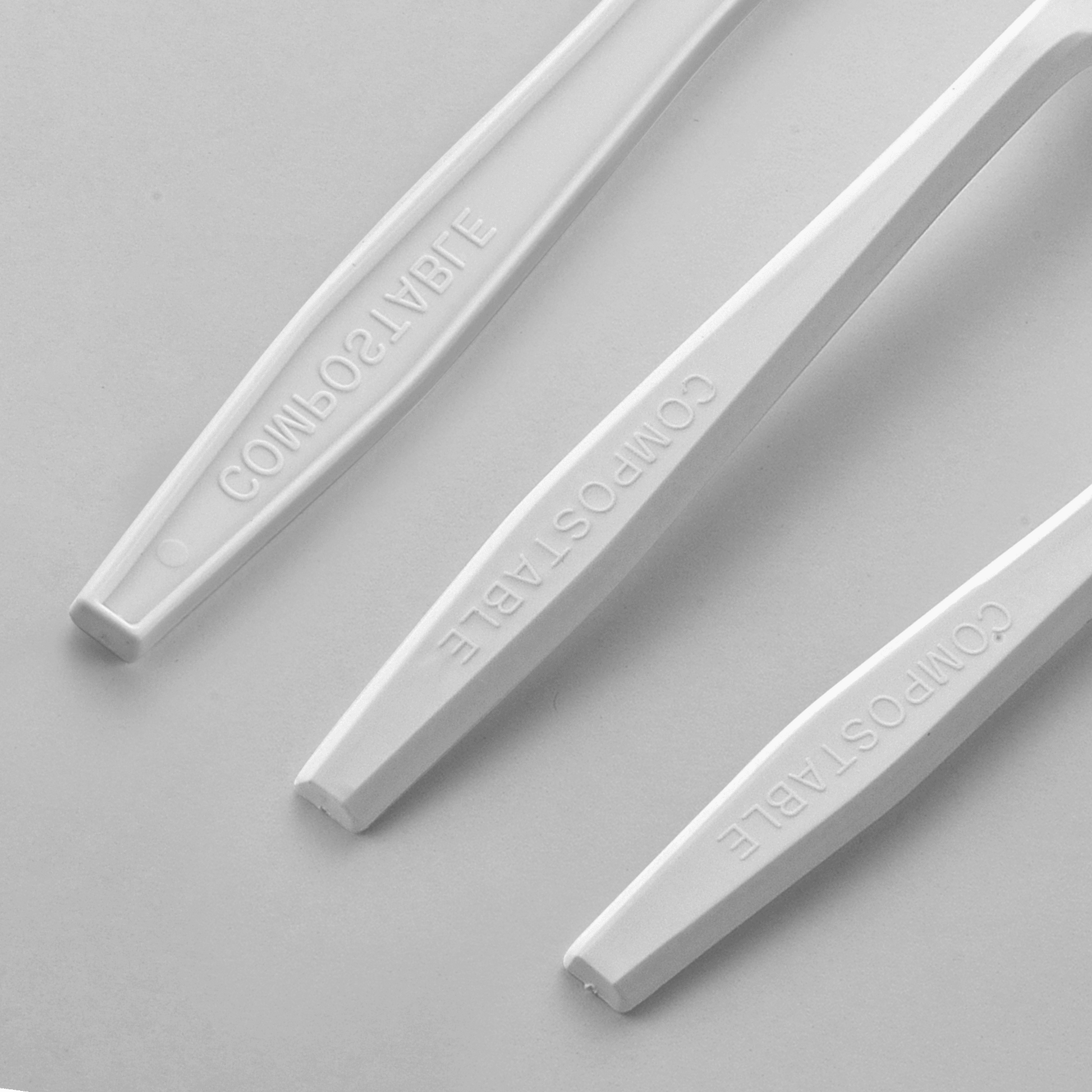 [150 ct] PLA Heavy Weight Mixed Cutlery Kits (Fork, Knife, Spoon) | White - Biocean by Danube BlueBiocean