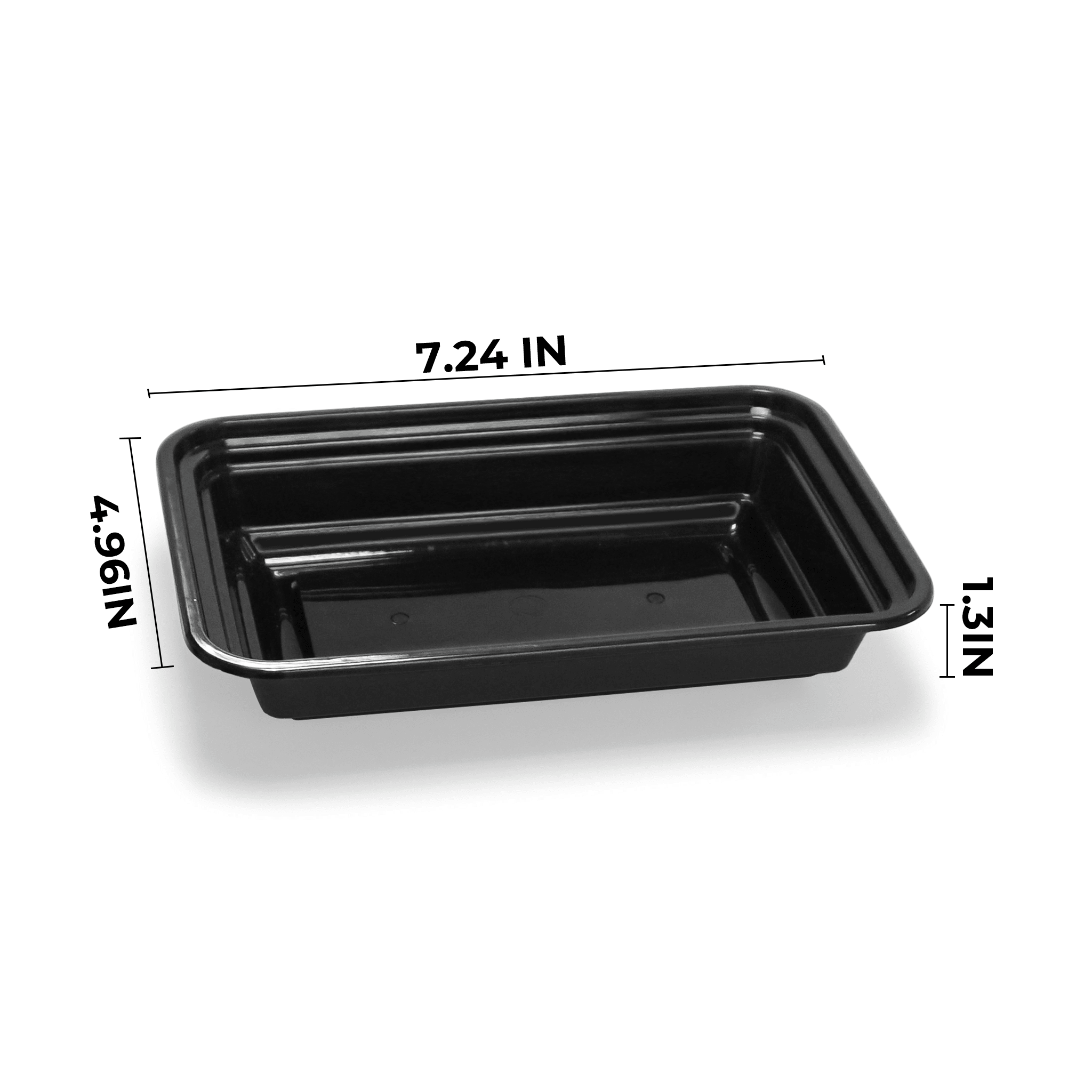 [150ct] 16 oz PP Plastic Microwavable take - out Containers & Lids | Rectangular | Black - Biocean by Danube BlueBiocean