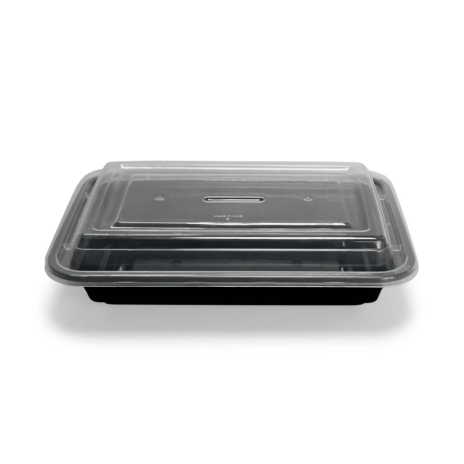 [150ct] 16 oz PP Plastic Microwavable take - out Containers & Lids | Rectangular | Black - Biocean by Danube BlueBiocean