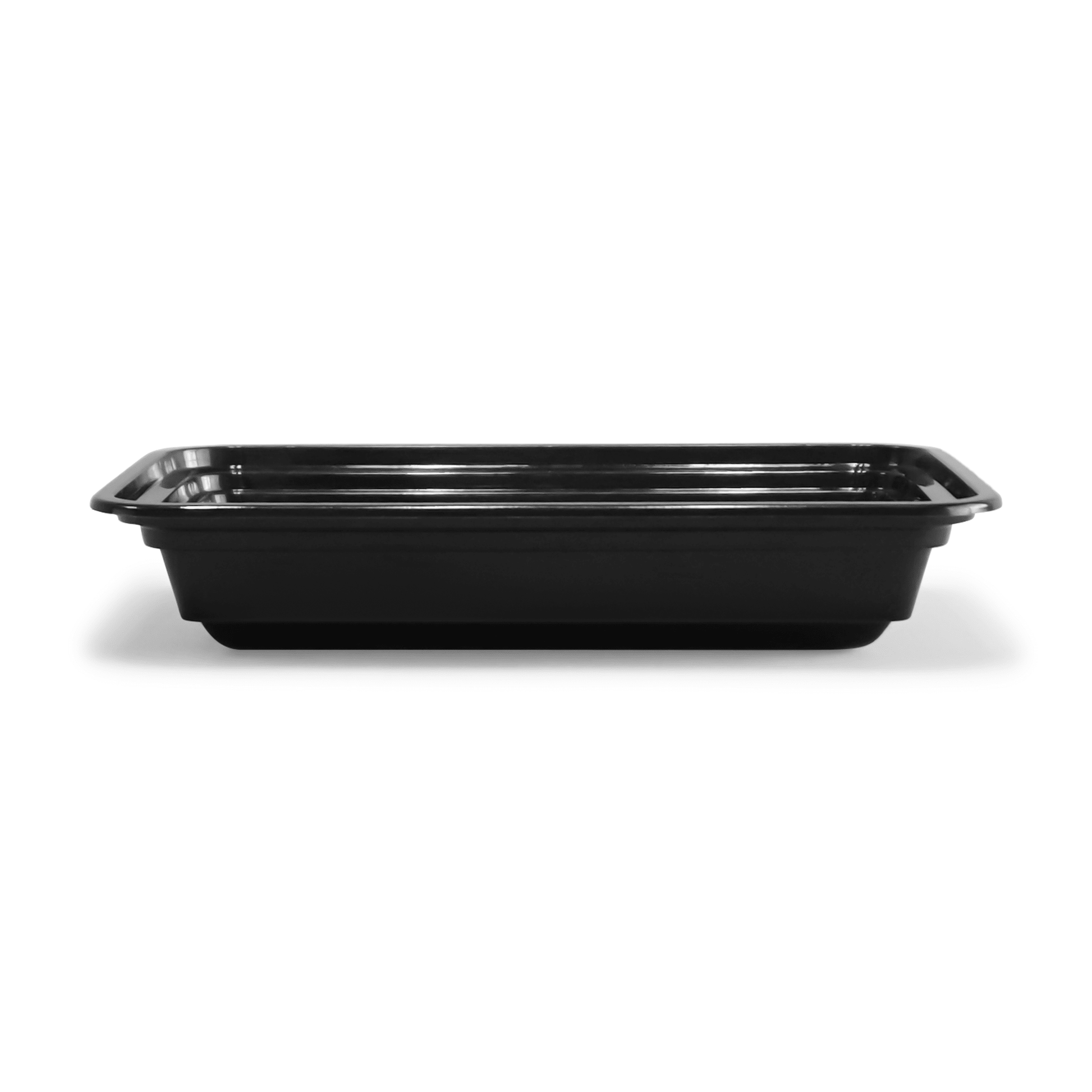 [150ct] 16 oz PP Plastic Microwavable take - out Containers & Lids | Rectangular | Black - Biocean by Danube BlueBiocean