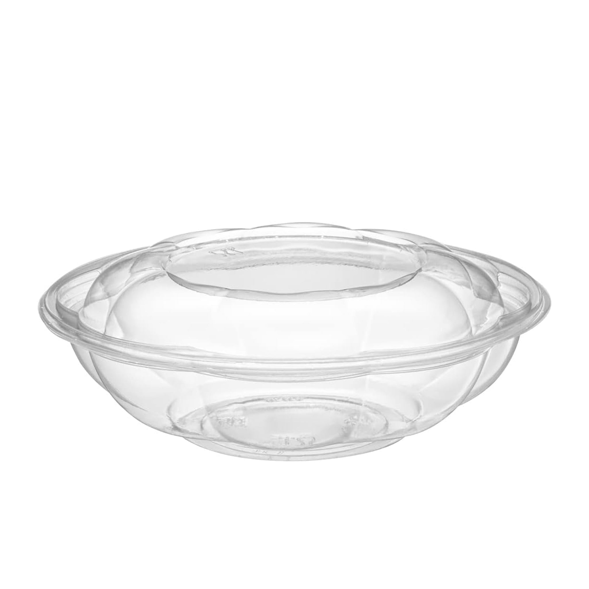 [150ct] 16oz PET Salad Bowl with Lid | Clear - Biocean by Danube BlueBiocean