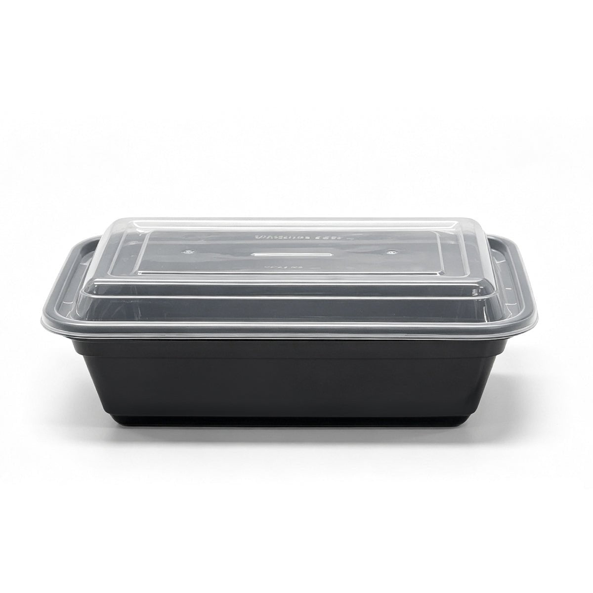 [150ct] 24 oz PP Plastic Microwavable take - out Containers & Lids | Rectangular | Black - Biocean by Danube BlueBiocean