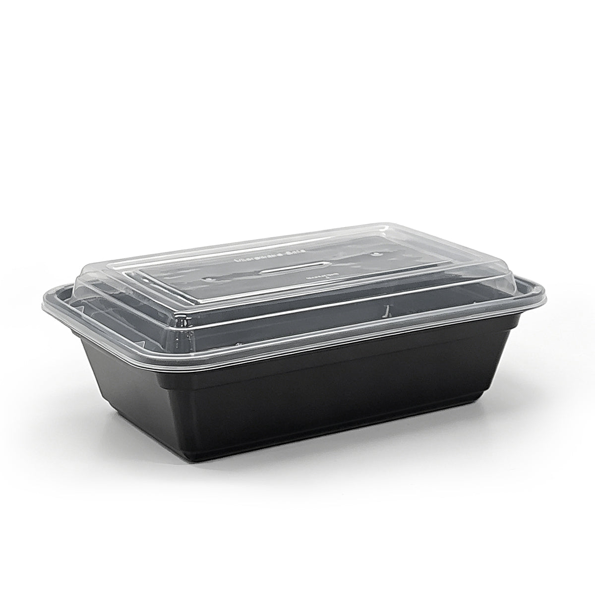 [150ct] 24 oz PP Plastic Microwavable take - out Containers & Lids | Rectangular | Black - Biocean by Danube BlueBiocean