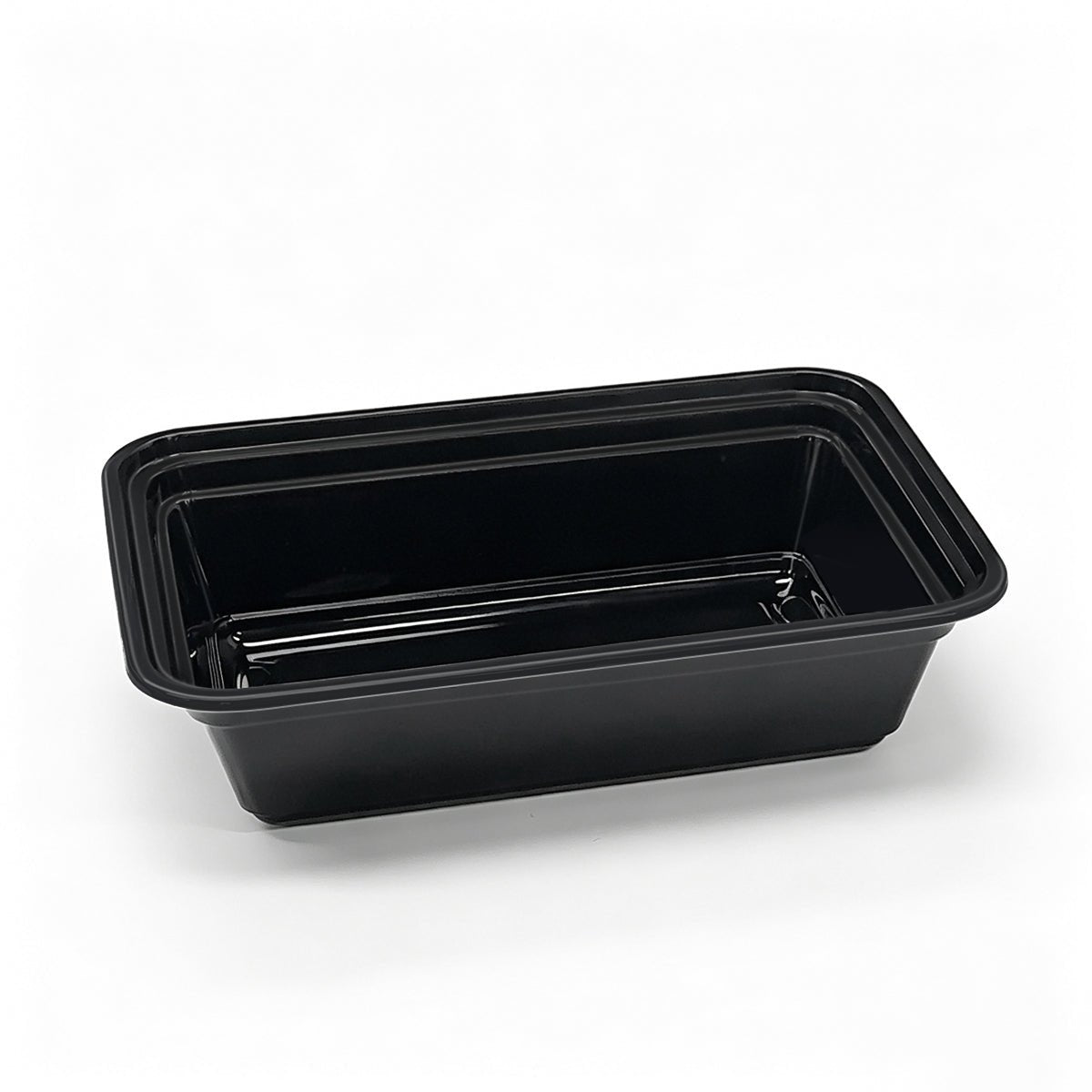 [150ct] 24 oz PP Plastic Microwavable take - out Containers & Lids | Rectangular | Black - Biocean by Danube BlueBiocean