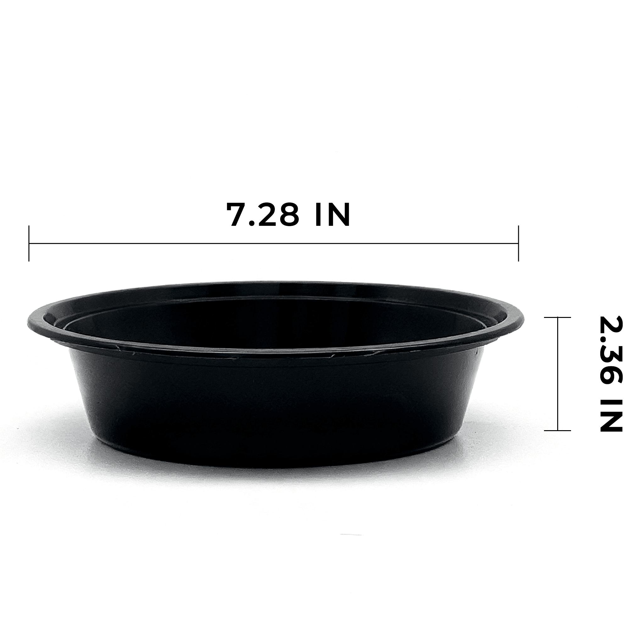 [150ct] 24 oz PP Plastic Microwaveable Takeout Containers & Lids | Round | Black - Biocean by Danube BlueBiocean