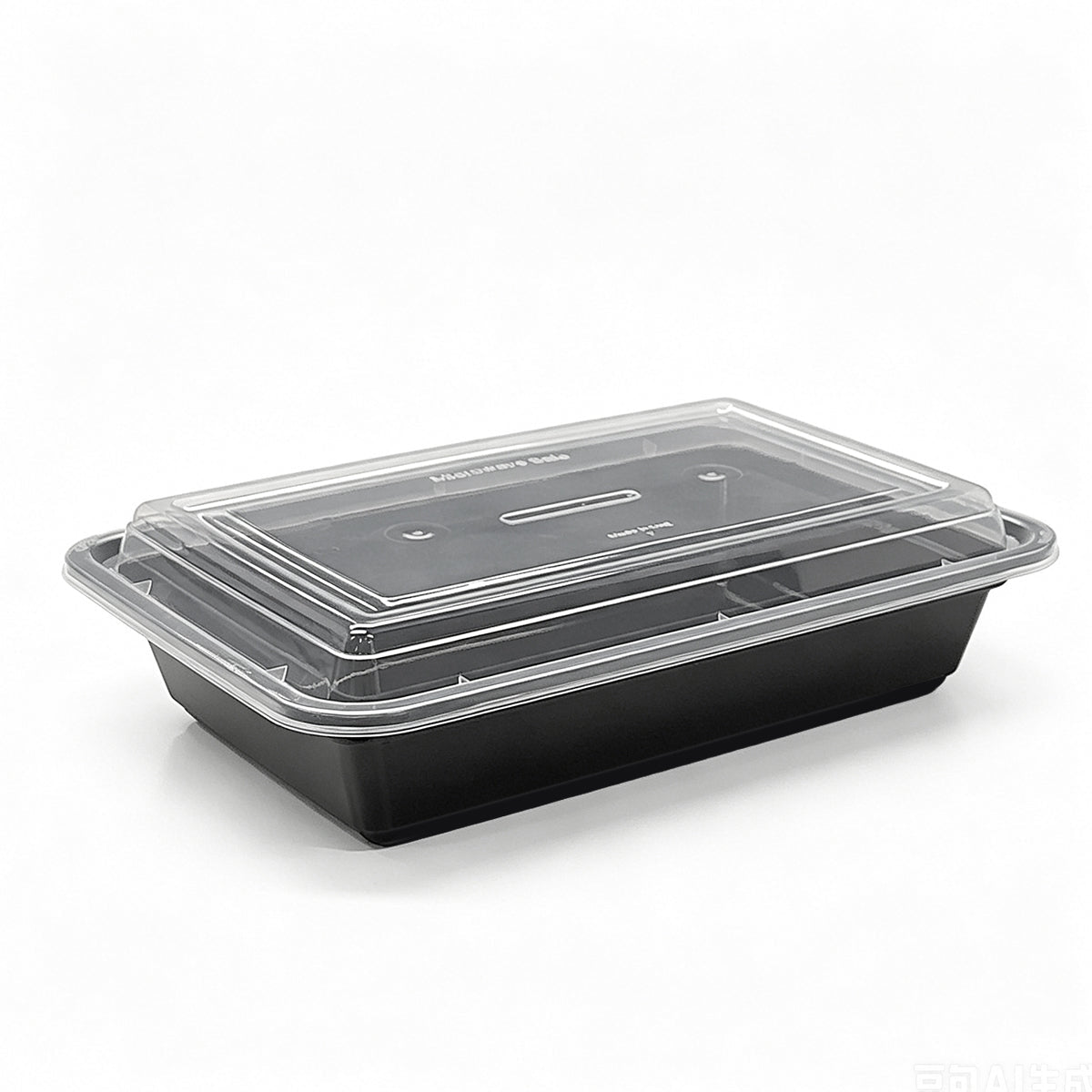 [150ct] 28 oz PP Plastic Microwavable take - out Containers & Lids | Rectangular | Black - Biocean by Danube BlueBiocean