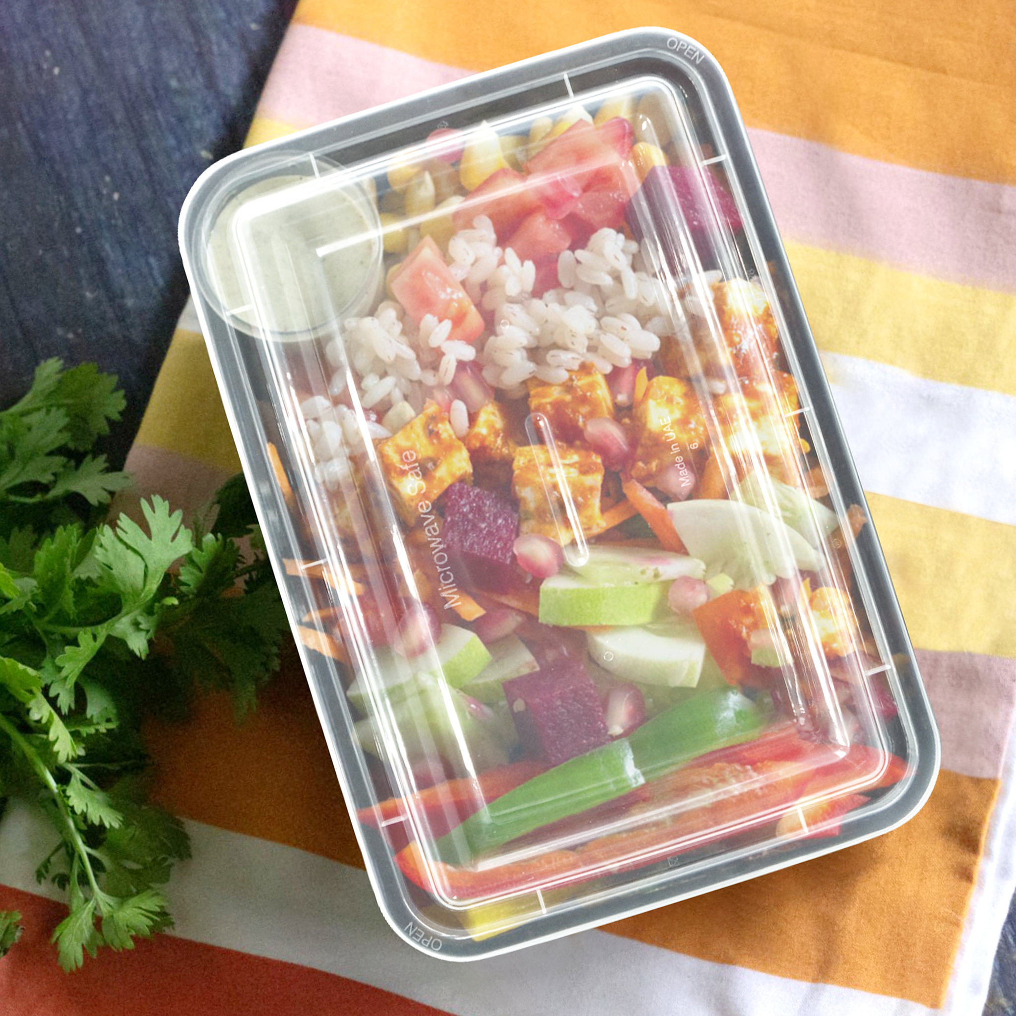 [150ct] 32 oz PP Plastic Microwavable take - out Containers & Lids | Rectangular | Black - Biocean by Danube BlueBiocean