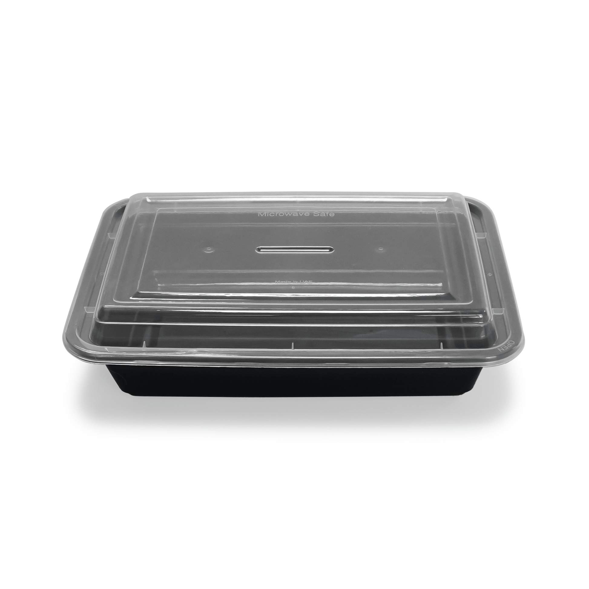 [150ct] 32 oz PP Plastic Microwavable take - out Containers & Lids | Rectangular | Black - Biocean by Danube BlueBiocean