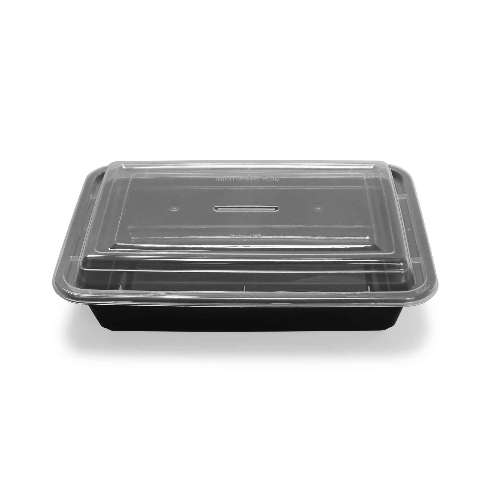[150ct] 32 oz PP Plastic Microwavable take - out Containers & Lids | Rectangular | Black - Biocean by Danube BlueBiocean