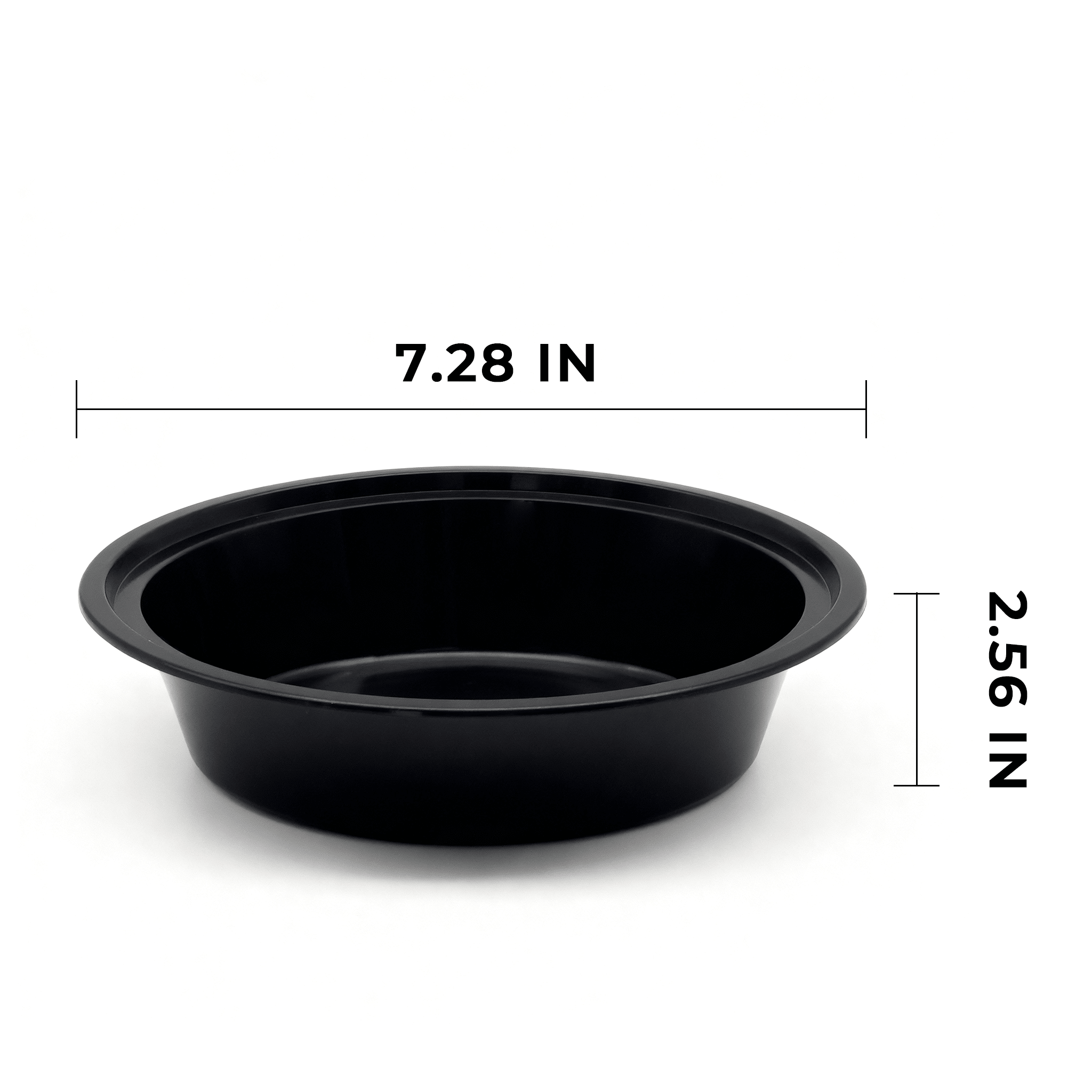 [150ct] 32 oz PP Plastic Microwaveable Takeout Containers & Lids | Round | Black - Biocean by Danube BlueBiocean