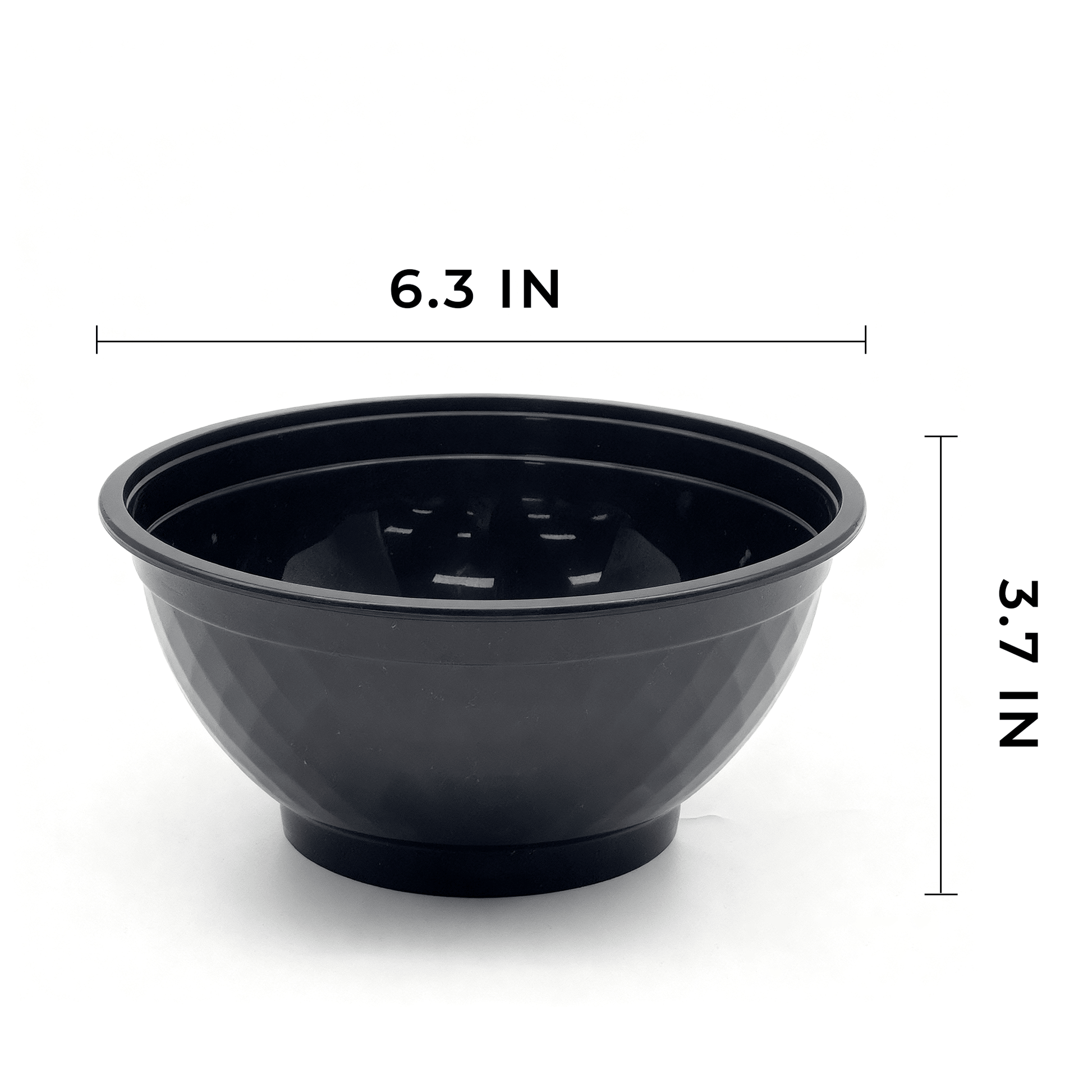 [150ct] 36 oz Microwaveable Heavy Weight Bowls & Lids | Round | Black - Biocean by Danube BlueBiocean