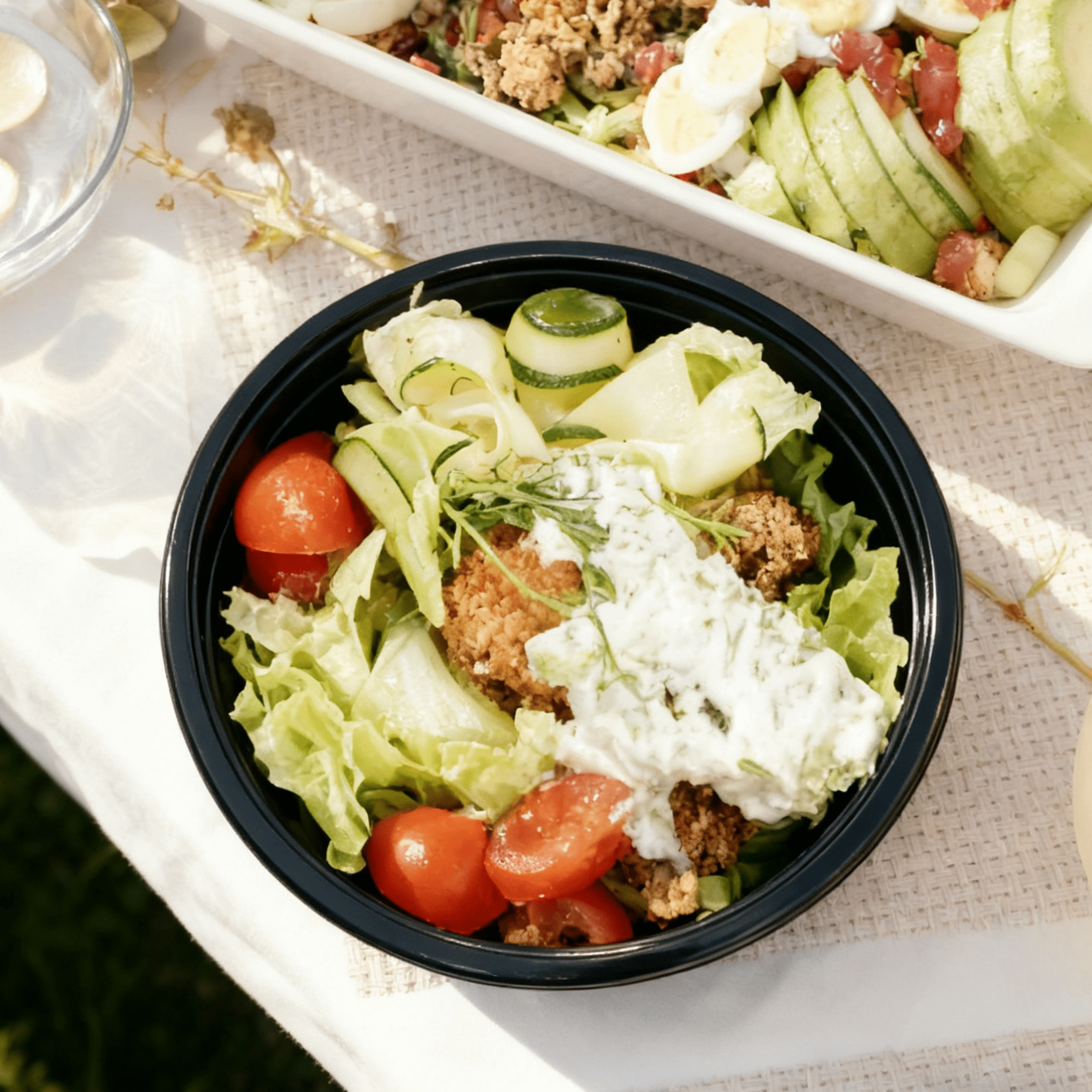[150ct] 36 oz Microwaveable Heavy Weight Bowls & Lids | Round | Black - Biocean by Danube BlueBiocean
