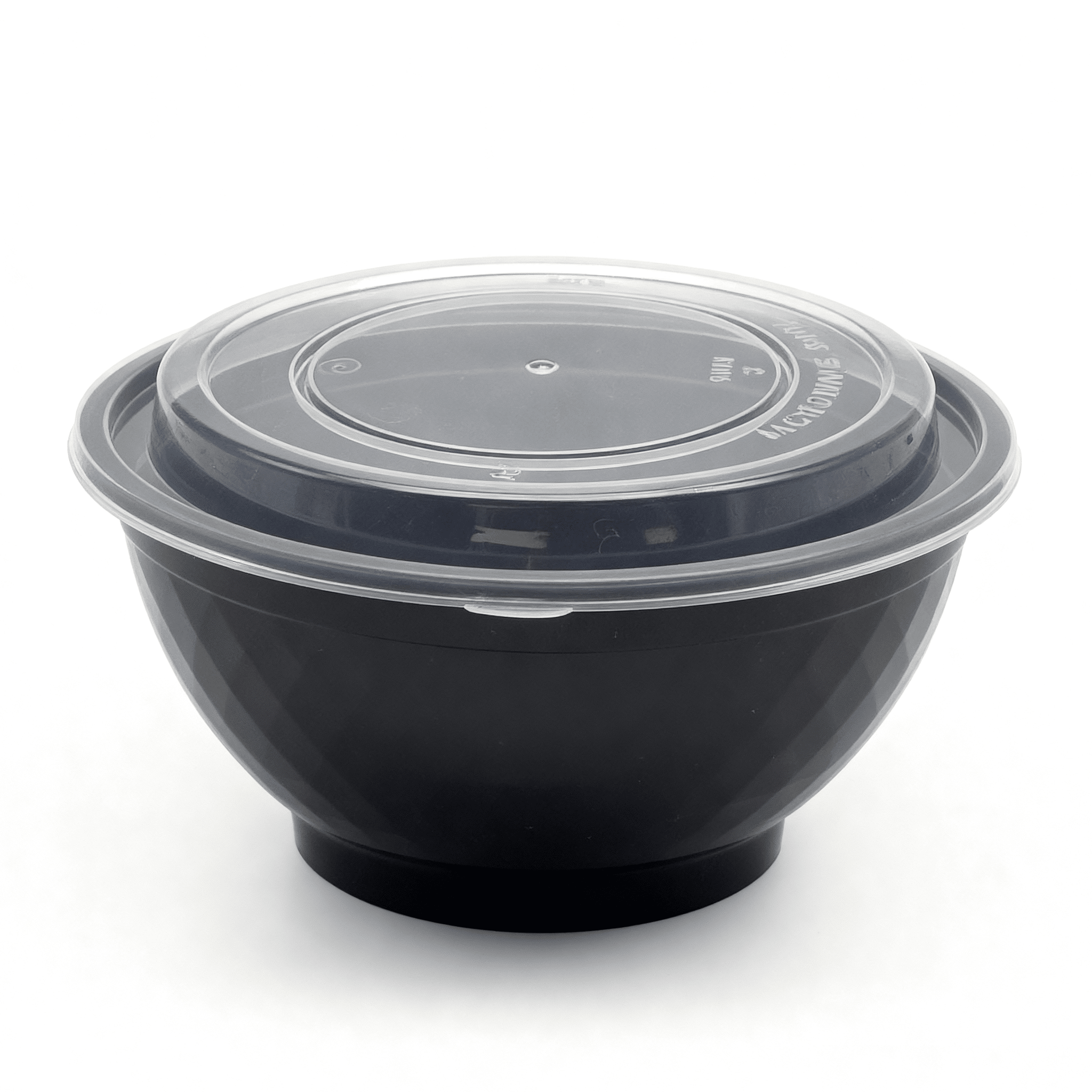 [150ct] 36 oz Microwaveable Heavy Weight Bowls & Lids | Round | Black - Biocean by Danube BlueBiocean