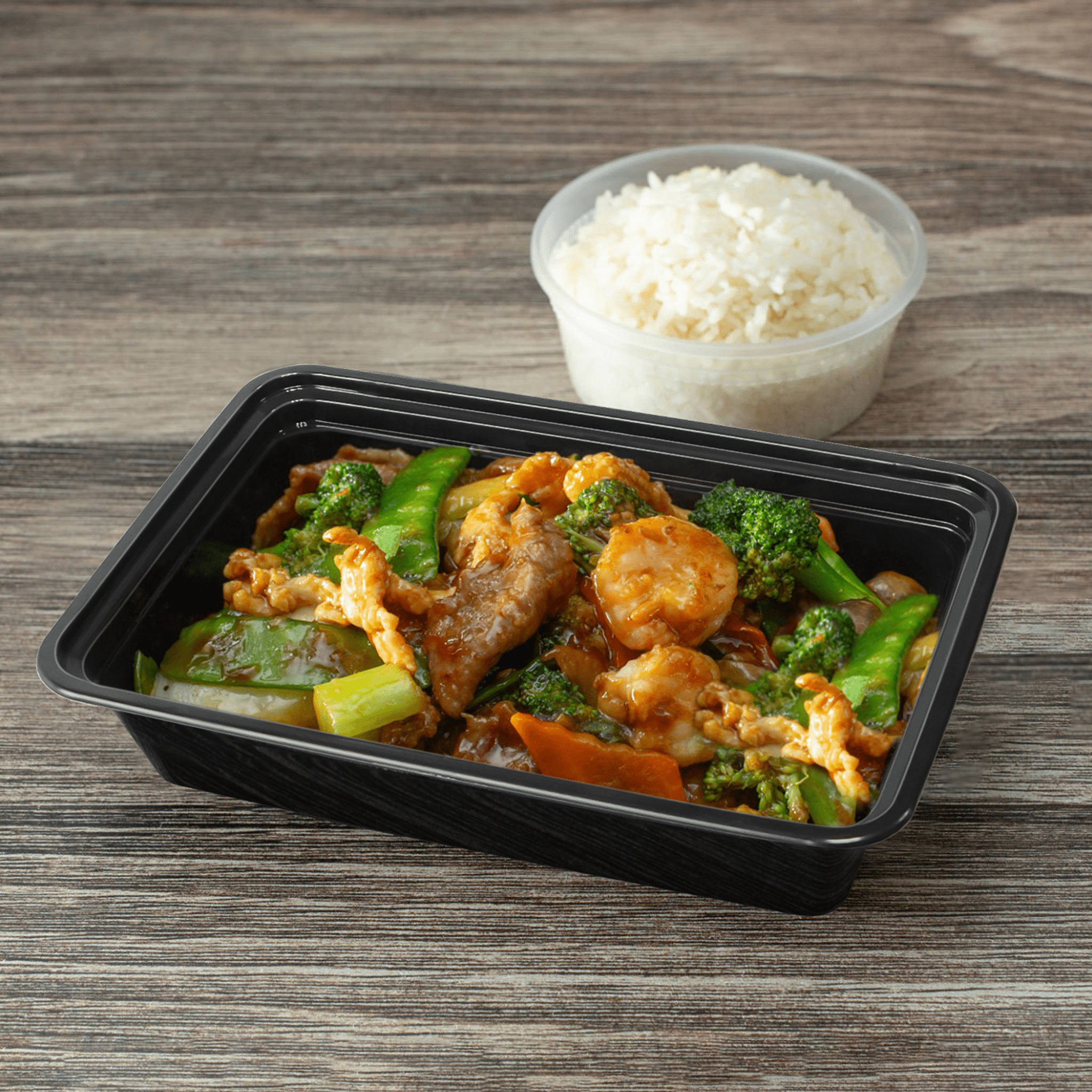 [150ct] 38oz PP Plastic Microwavable take - out Containers & Lids | Rectangular | Black - Biocean by Danube BlueBiocean