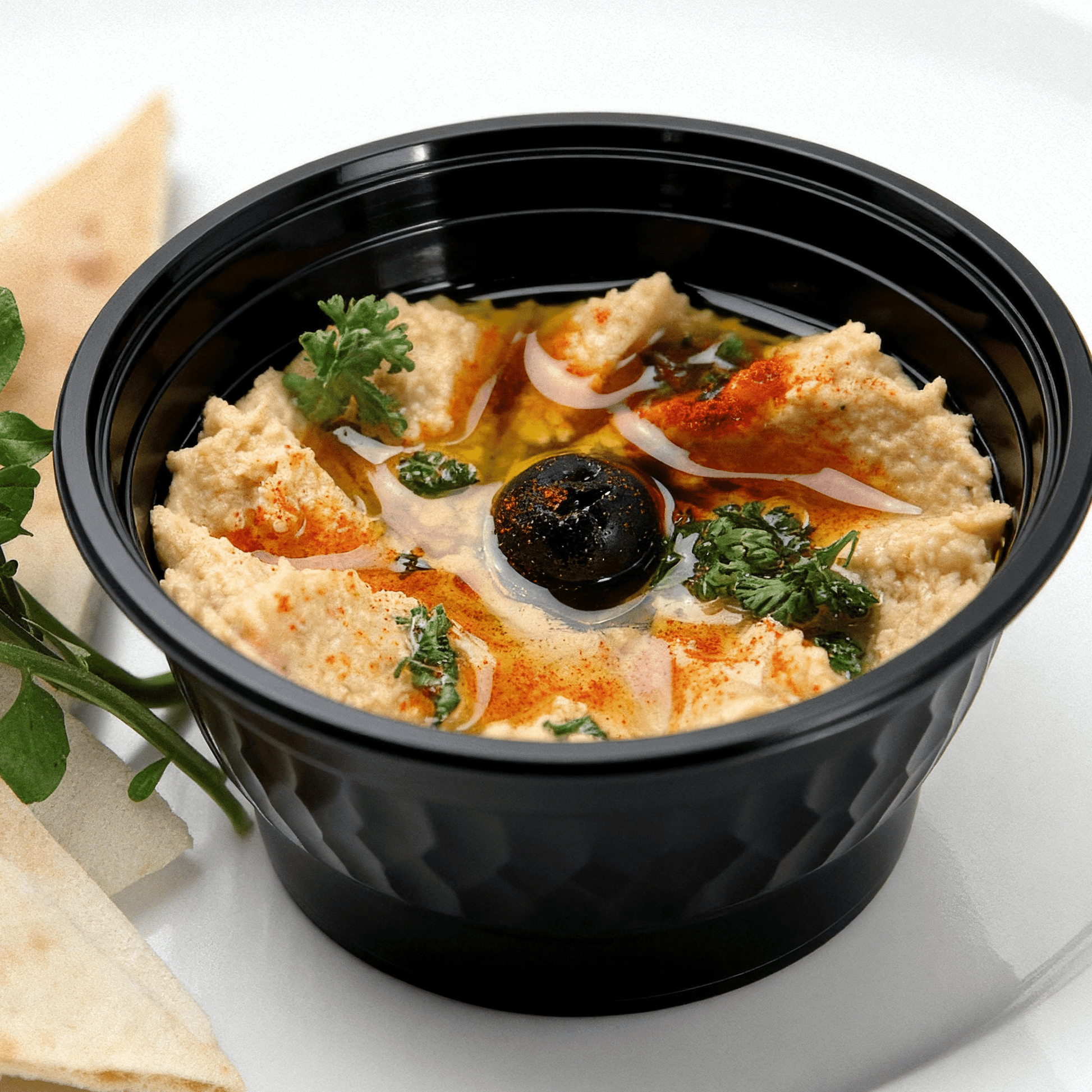 [150ct] 42 oz Microwaveable Heavy Weight Bowls & Lids | Round | Black - Biocean by Danube BlueBiocean