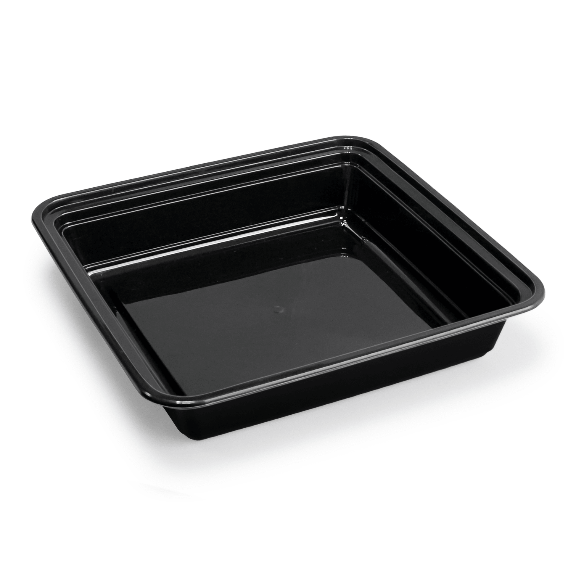 [150ct] 48 oz PP Plastic Microwavable take - out Containers & Lids | Rectangular | Black - Biocean by Danube BlueBiocean