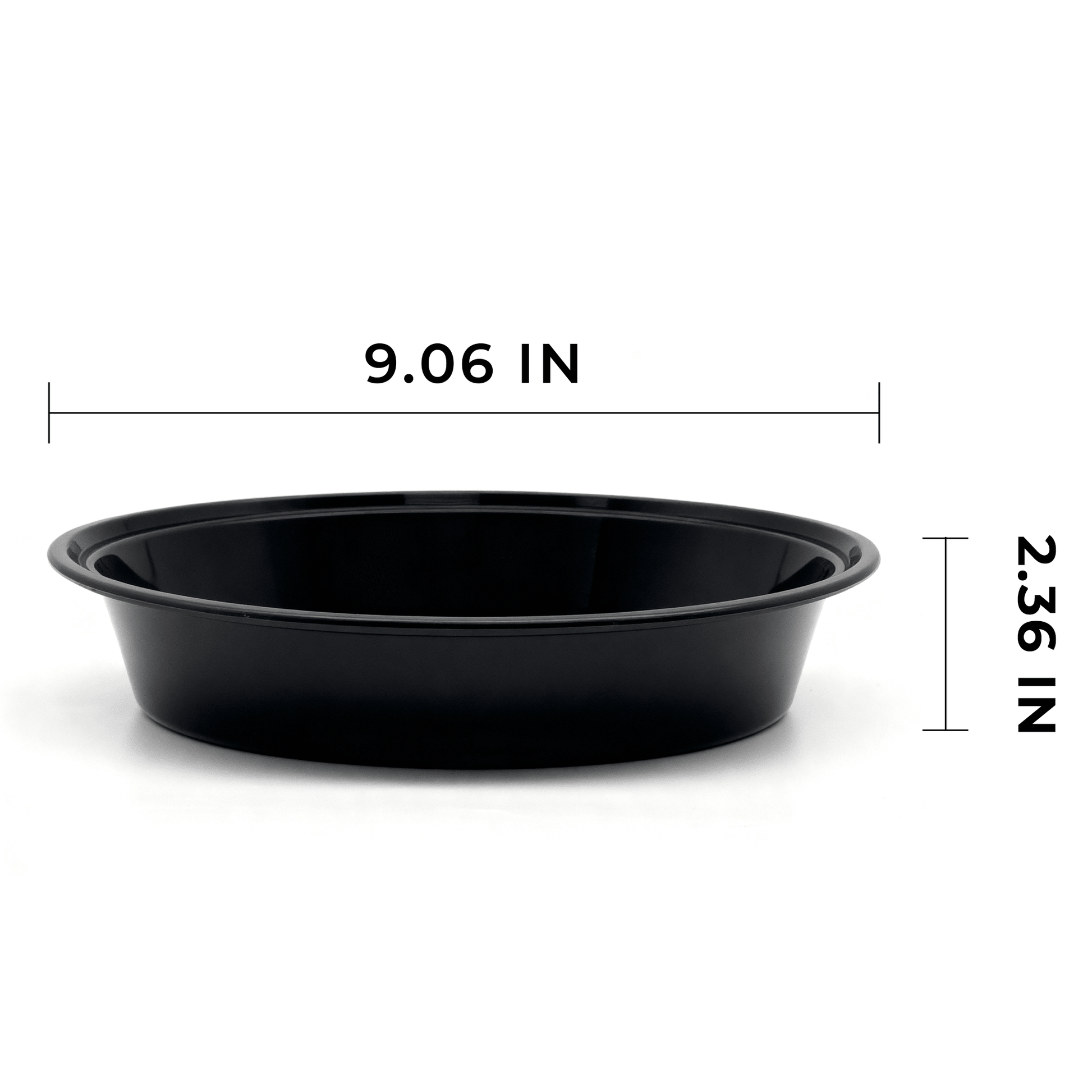 [150ct] 48 oz PP Plastic Microwaveable Takeout Containers & Lids | Round | Black - Biocean by Danube BlueBiocean