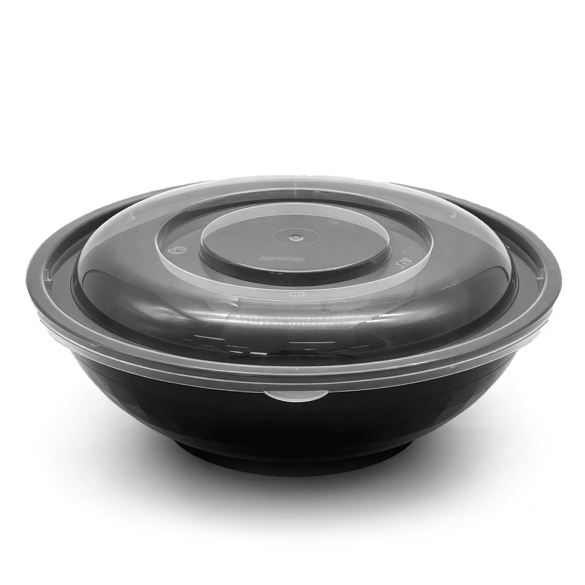 [150ct] 50 oz Microwaveable Heavy Weight Bowls & Lids | Round | Black - Biocean by Danube BlueBiocean