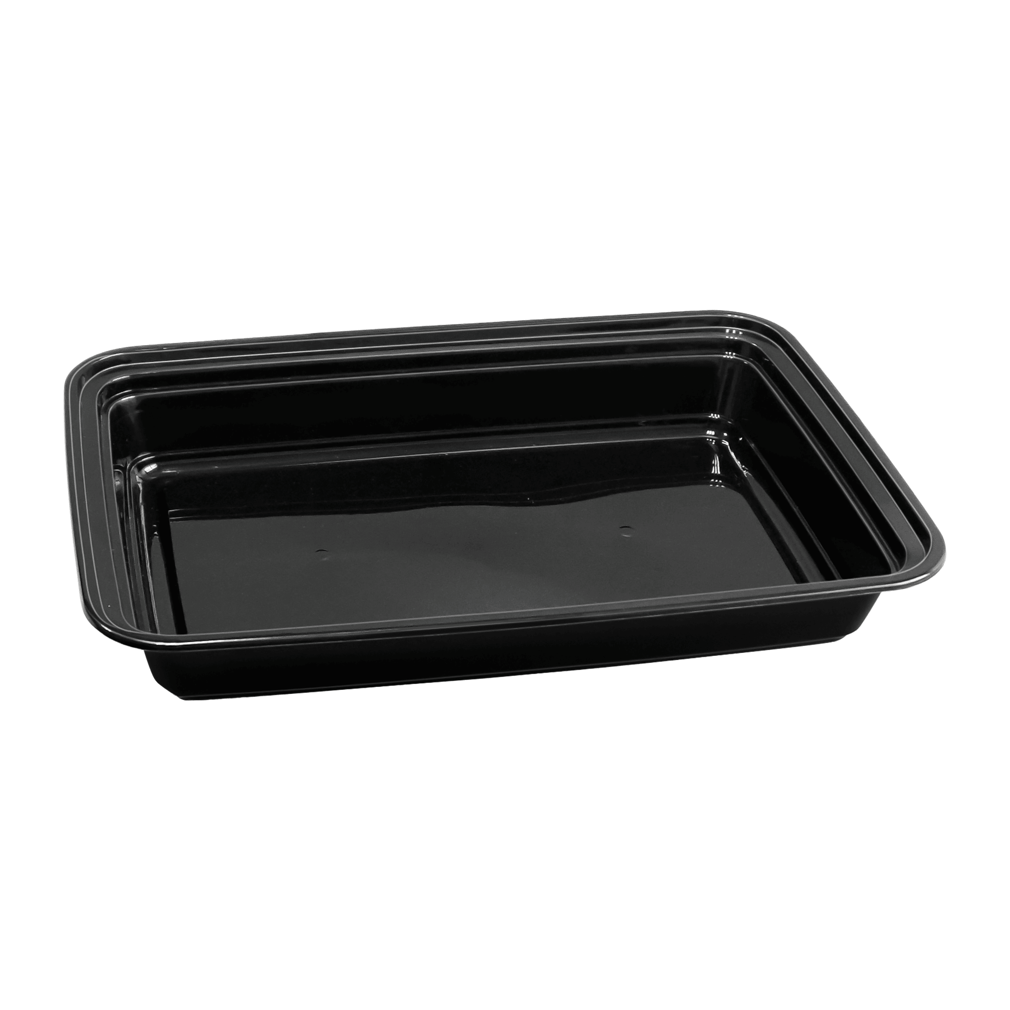 [150ct] 58 oz PP Plastic Microwavable take - out Containers & Lids | Rectangular | Black - Biocean by Danube BlueBiocean