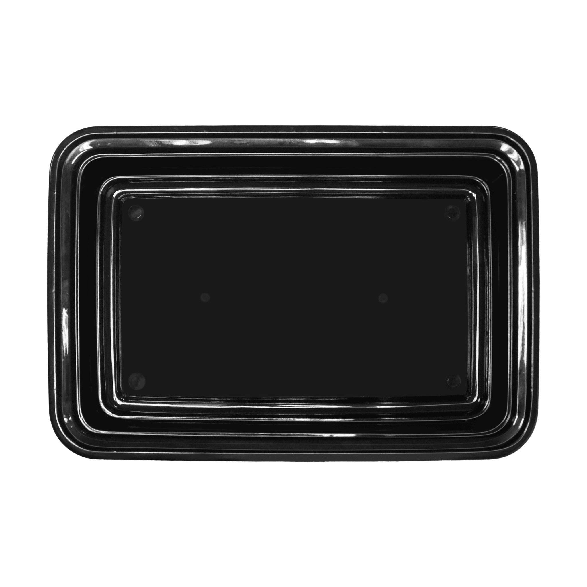 [150ct] 58 oz PP Plastic Microwavable take - out Containers & Lids | Rectangular | Black - Biocean by Danube BlueBiocean