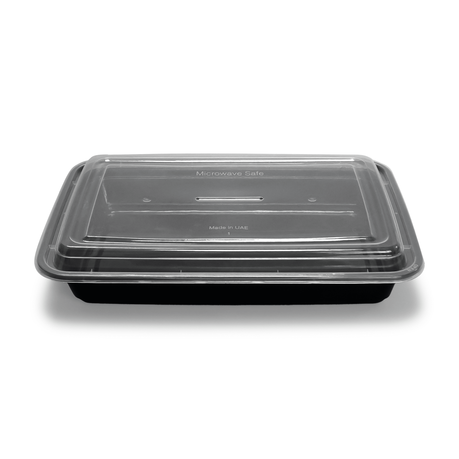 [150ct] 58 oz PP Plastic Microwavable take - out Containers & Lids | Rectangular | Black - Biocean by Danube BlueBiocean