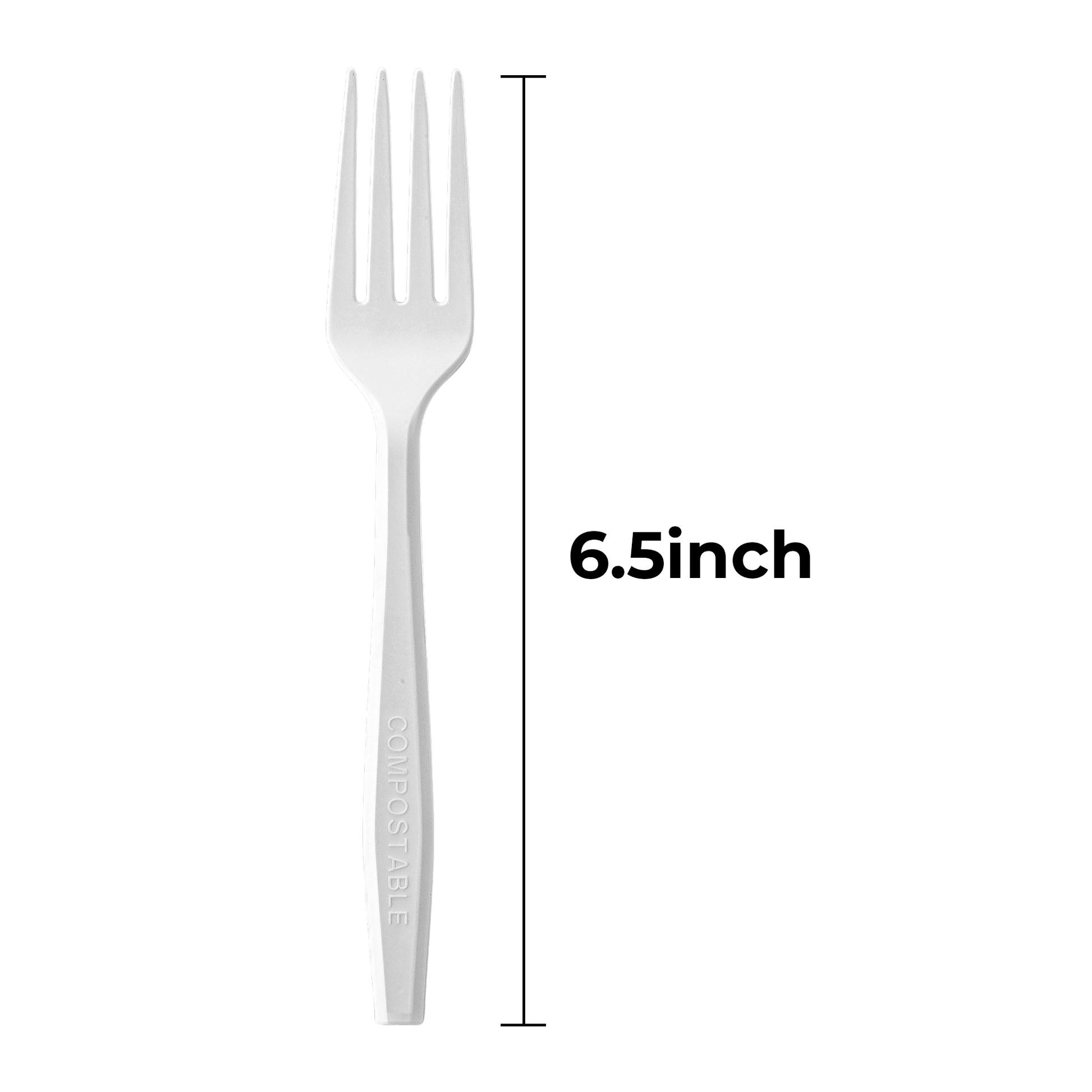 [150ct] Compostable PLA Heavy Weight Forks | Whtie - Biocean by Danube BlueBiocean
