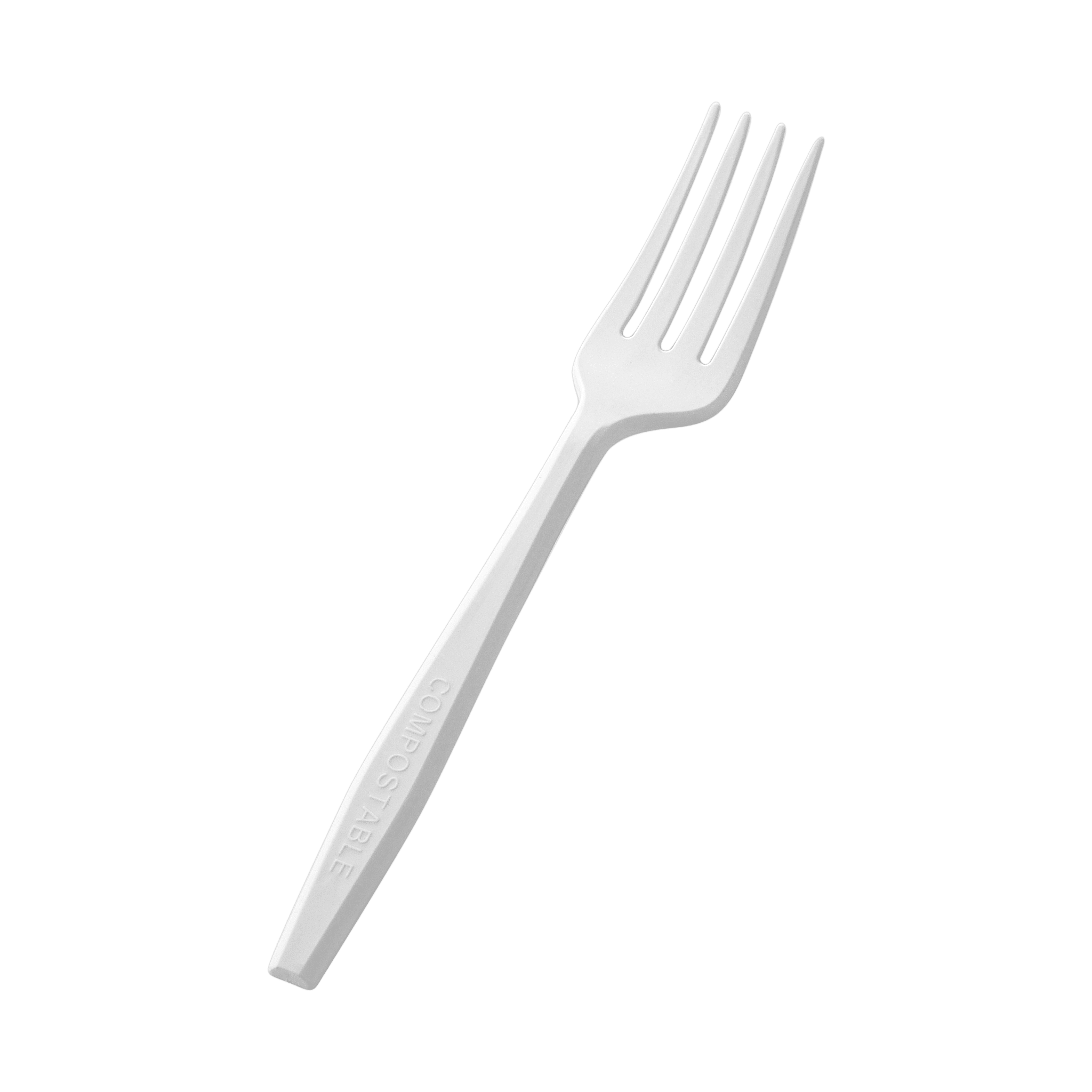 [150ct] Compostable PLA Heavy Weight Forks | Whtie - Biocean by Danube BlueBiocean