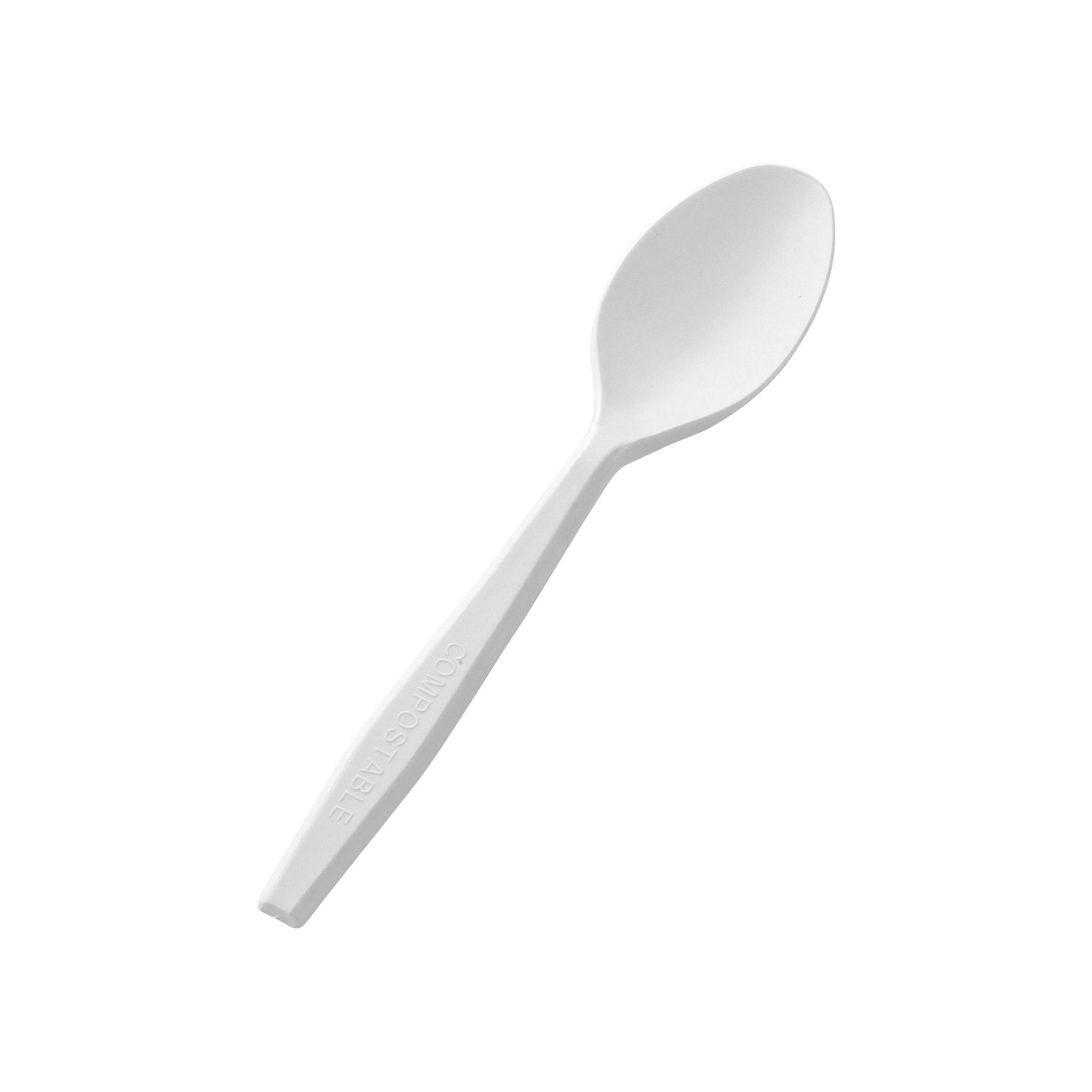 [150ct] Compostable PLA Heavy Weight Tea Spoons | Whtie - Biocean by Danube BlueBiocean