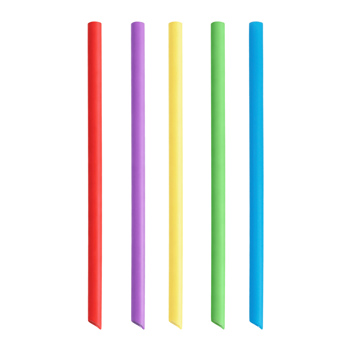 [1,600ct] 9" Pointed Cut Wrapped Smoothie Straw | Assorted Colors - Biocean by Danube BlueBiocean
