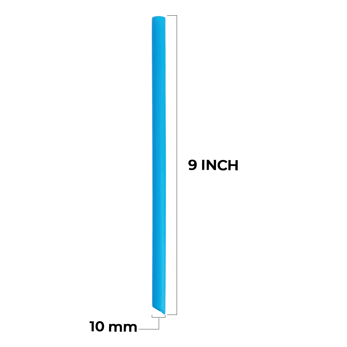 [1,600ct] 9" Pointed Cut Wrapped Smoothie Straw | Assorted Colors - Biocean by Danube BlueBiocean