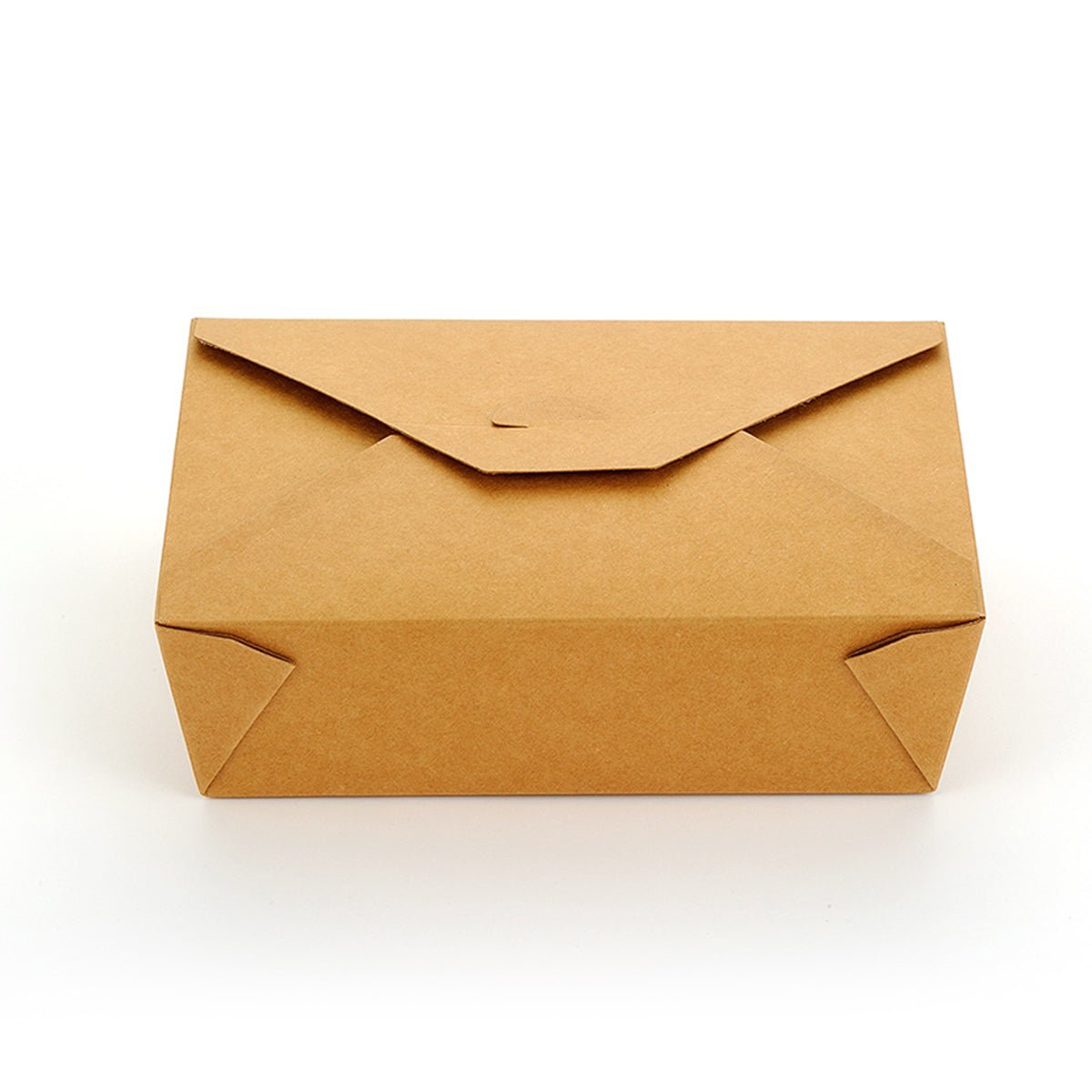[160ct] Kraft Microwavable Folded Paper 4 Take - Out Containers | 110oz - Biocean by Danube BlueBiocean
