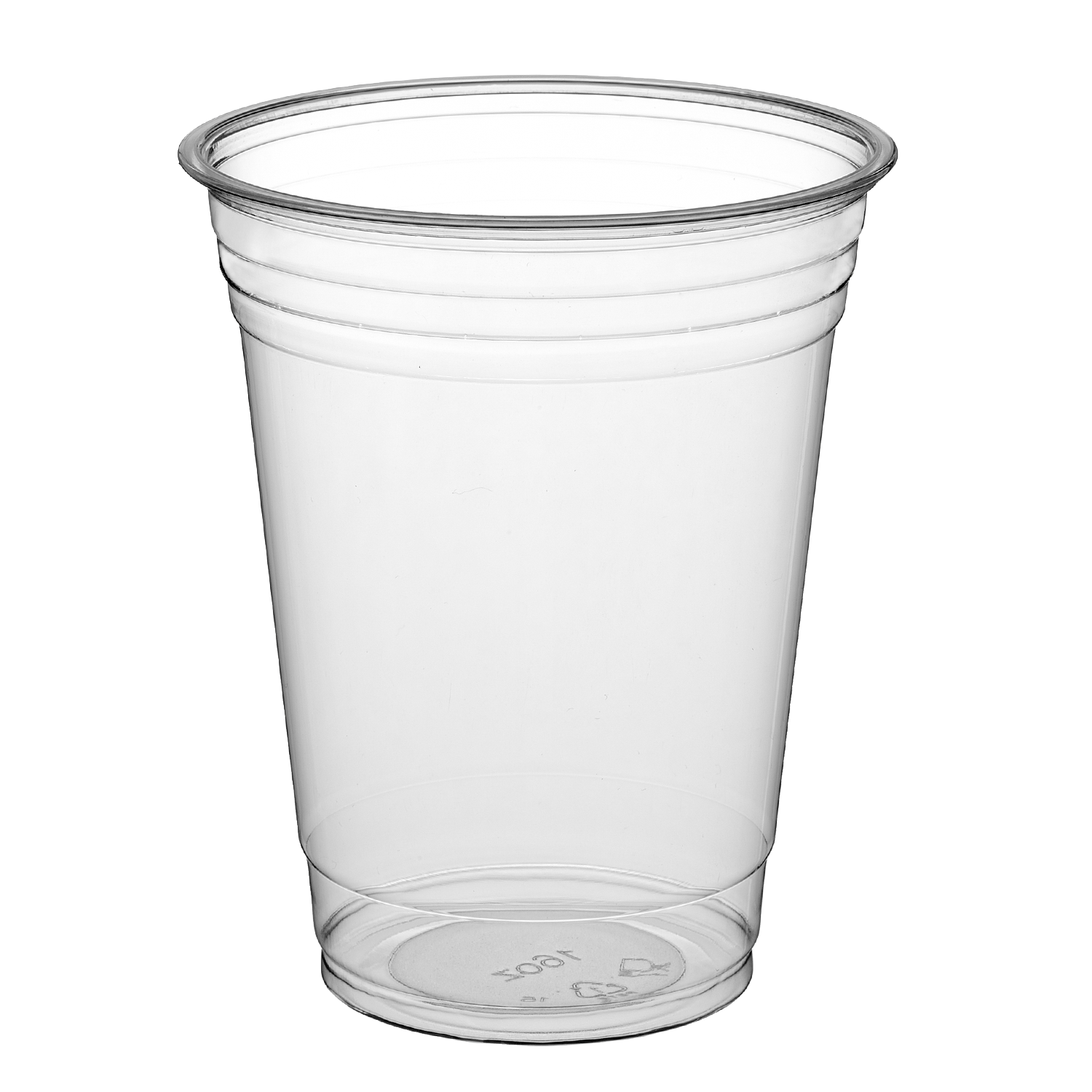 16 oz Clear PET Plastic Cold Cup with 98mm-1,000/Case