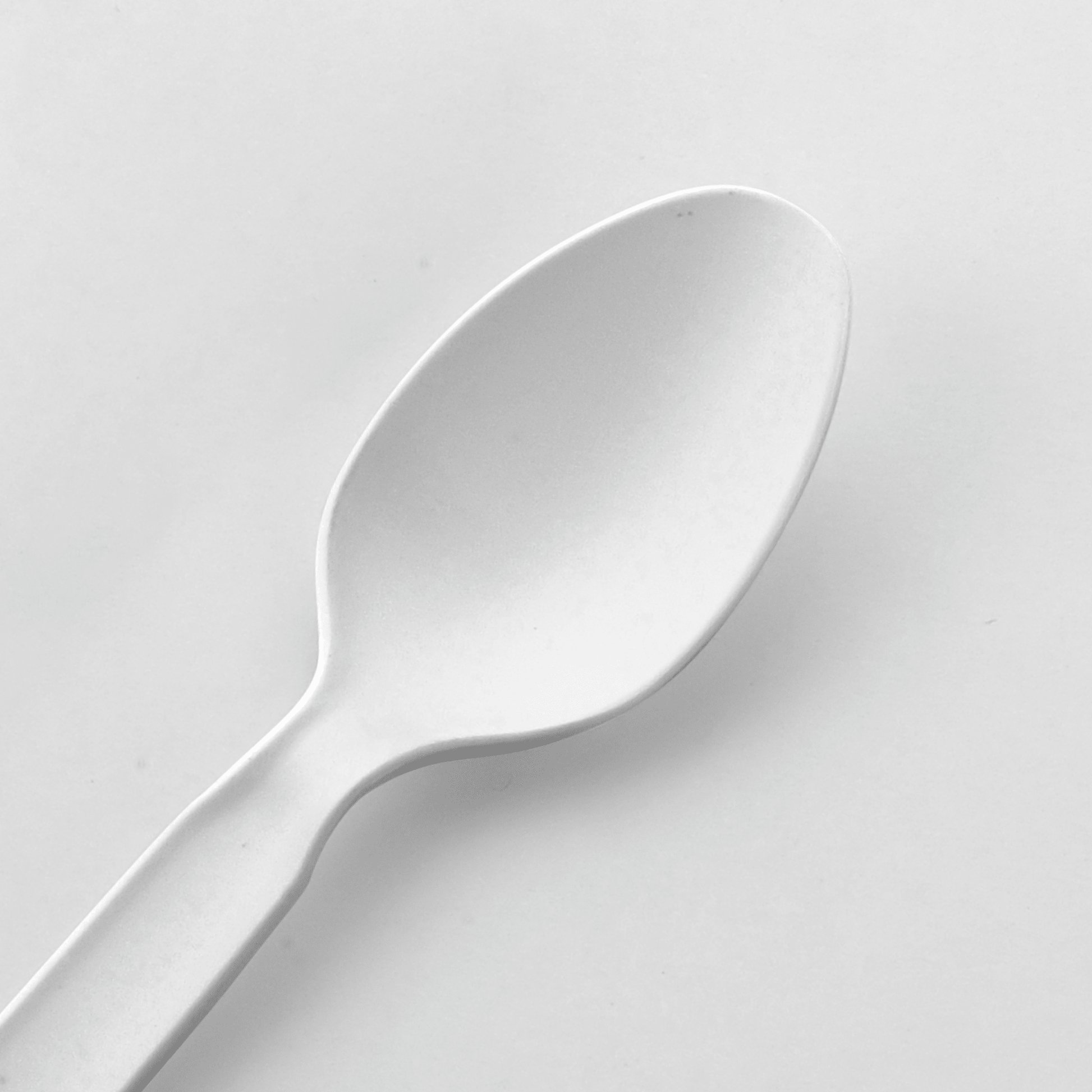 [180ct] PLA Heavy Weight Tea Spoons | White - Biocean by Danube BlueBiocean