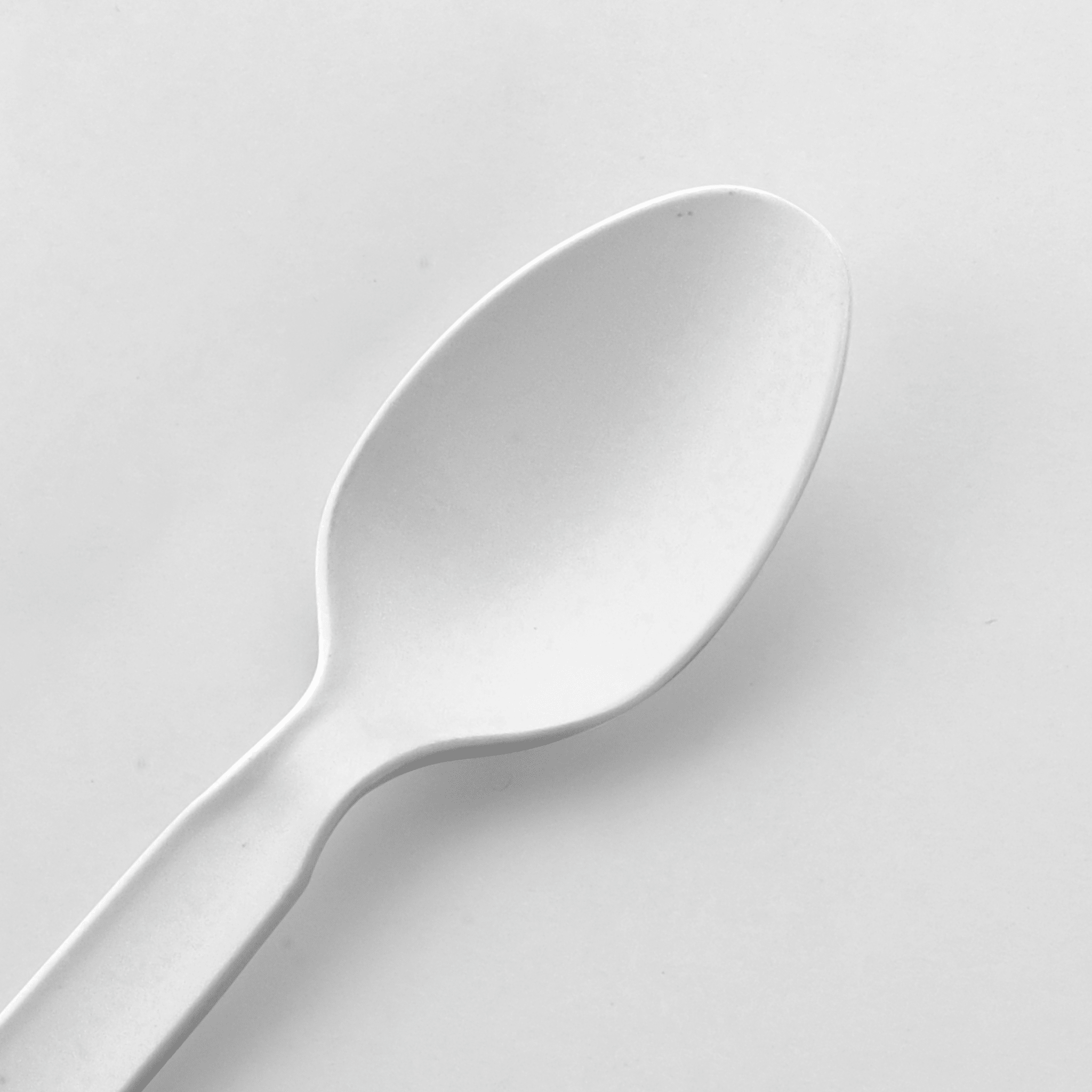 [180ct] PLA Heavy Weight Tea Spoons | White - Biocean by Danube BlueBiocean
